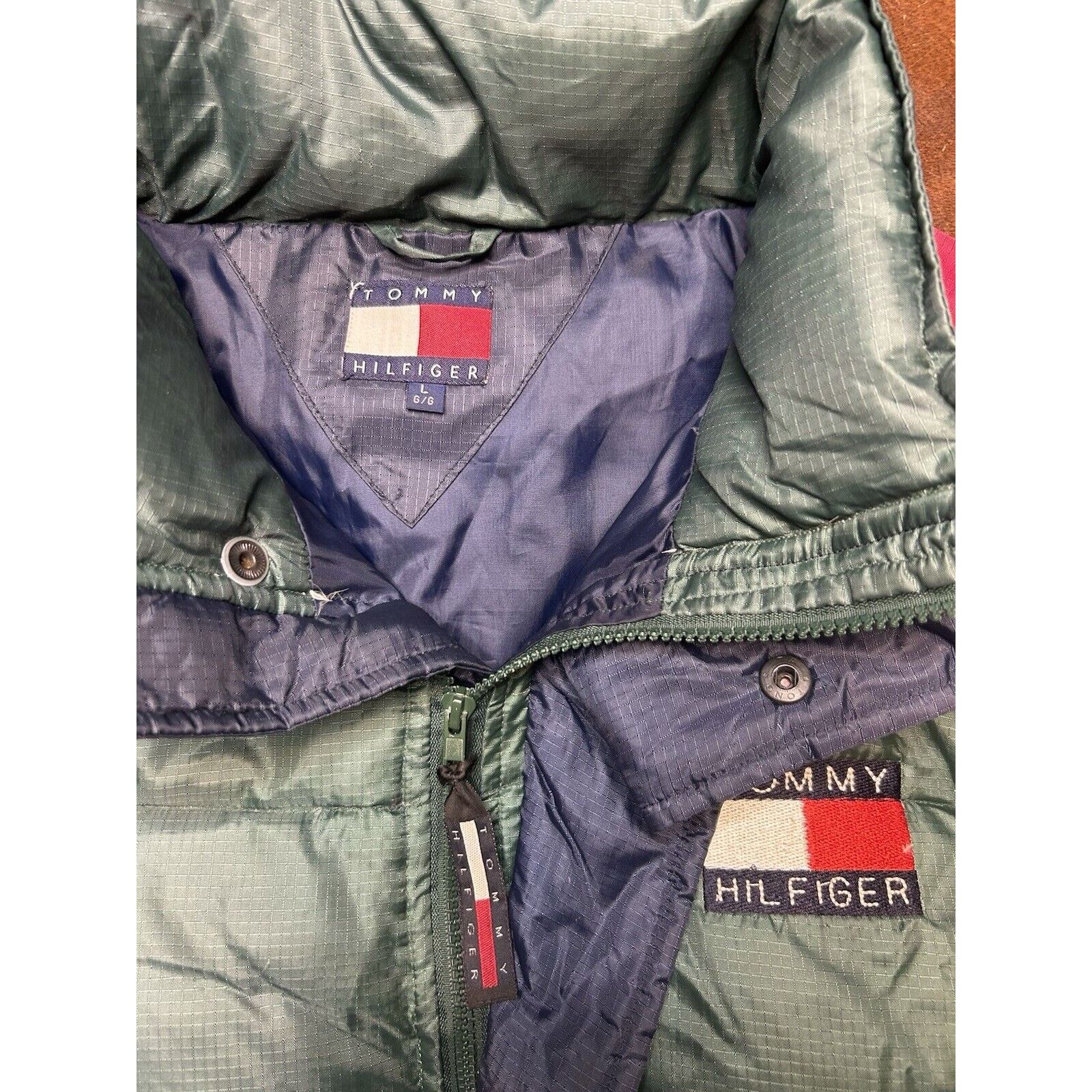 Tommy Hilfiger VTG Duck Down Feather Tommy Hilfiger Jacket Gucci Colorway Size US L / EU 52-54 / 3 - 3 Thumbnail