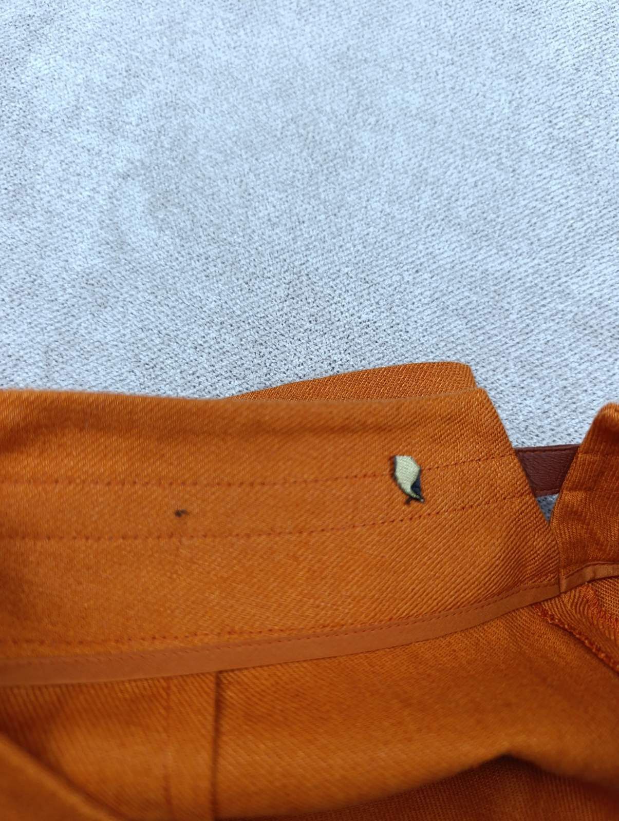 Loro Piana LORO PIANA CARSON LEATHER-TRIM LINEN PANTS IN ORANGE RUST Size 27" / US 4 / IT 40 - 23 Thumbnail