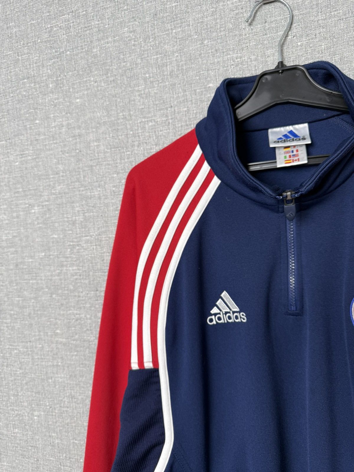Adidas Vintage Bayern Munich Football Track Top Jacket Quarter Zip Size US L / EU 52-54 / 3 - 3 Thumbnail