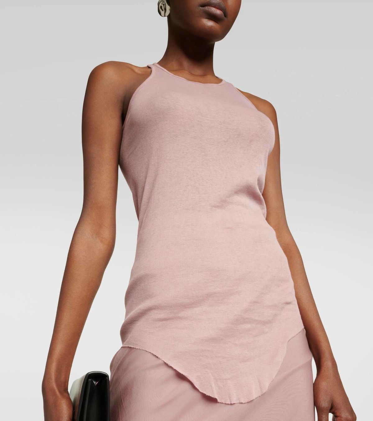 Rick Owens o1y0126 Tank Top in Blush Size S / US 4 / IT 40 - 2 Thumbnail