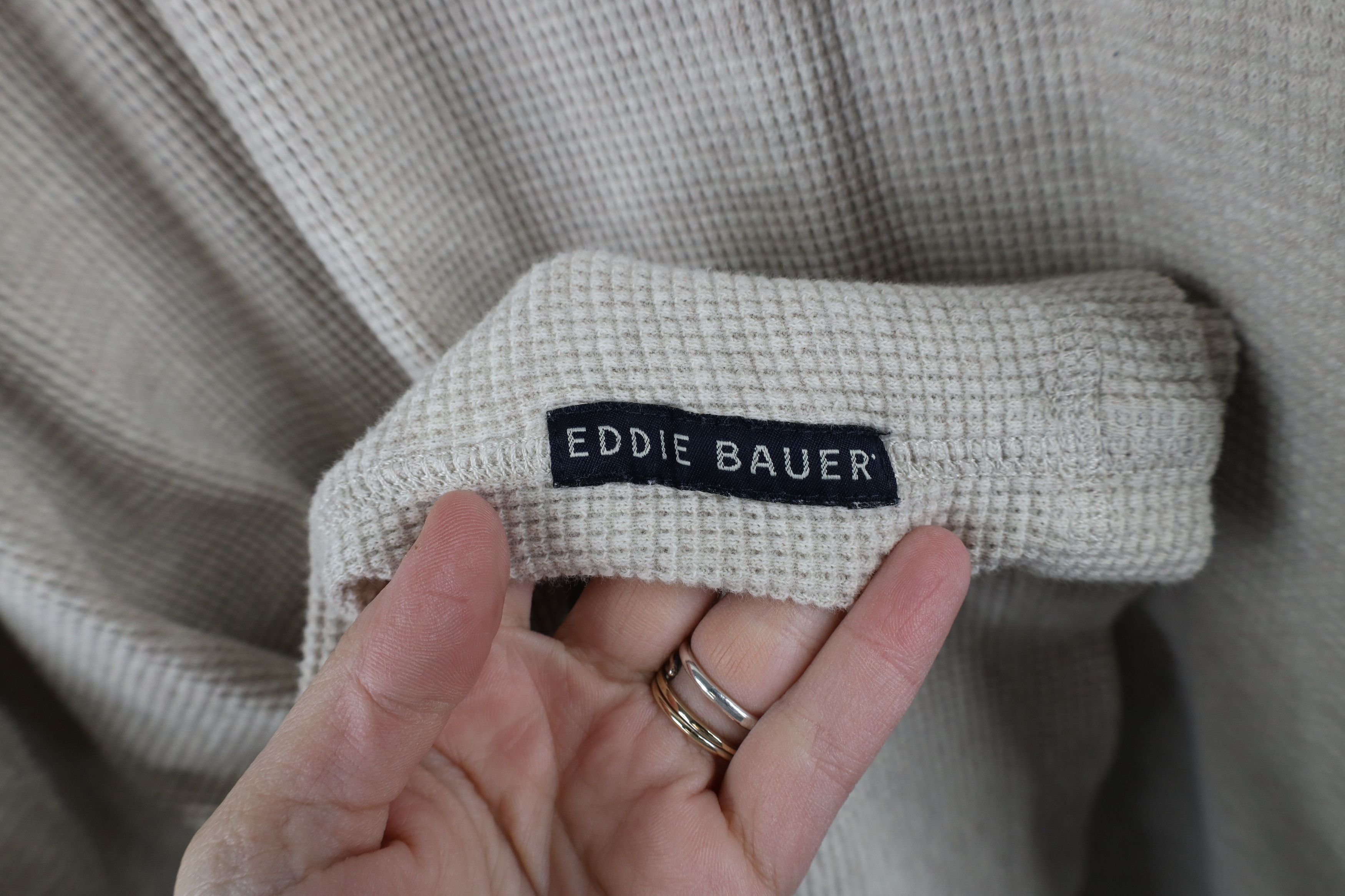 Eddie Bauer × Vintage Vintage 90s Eddie Bauer Waffle Knit Long Sleeve T-Shirt Size US XL / EU 56 / 4 - 7 Thumbnail
