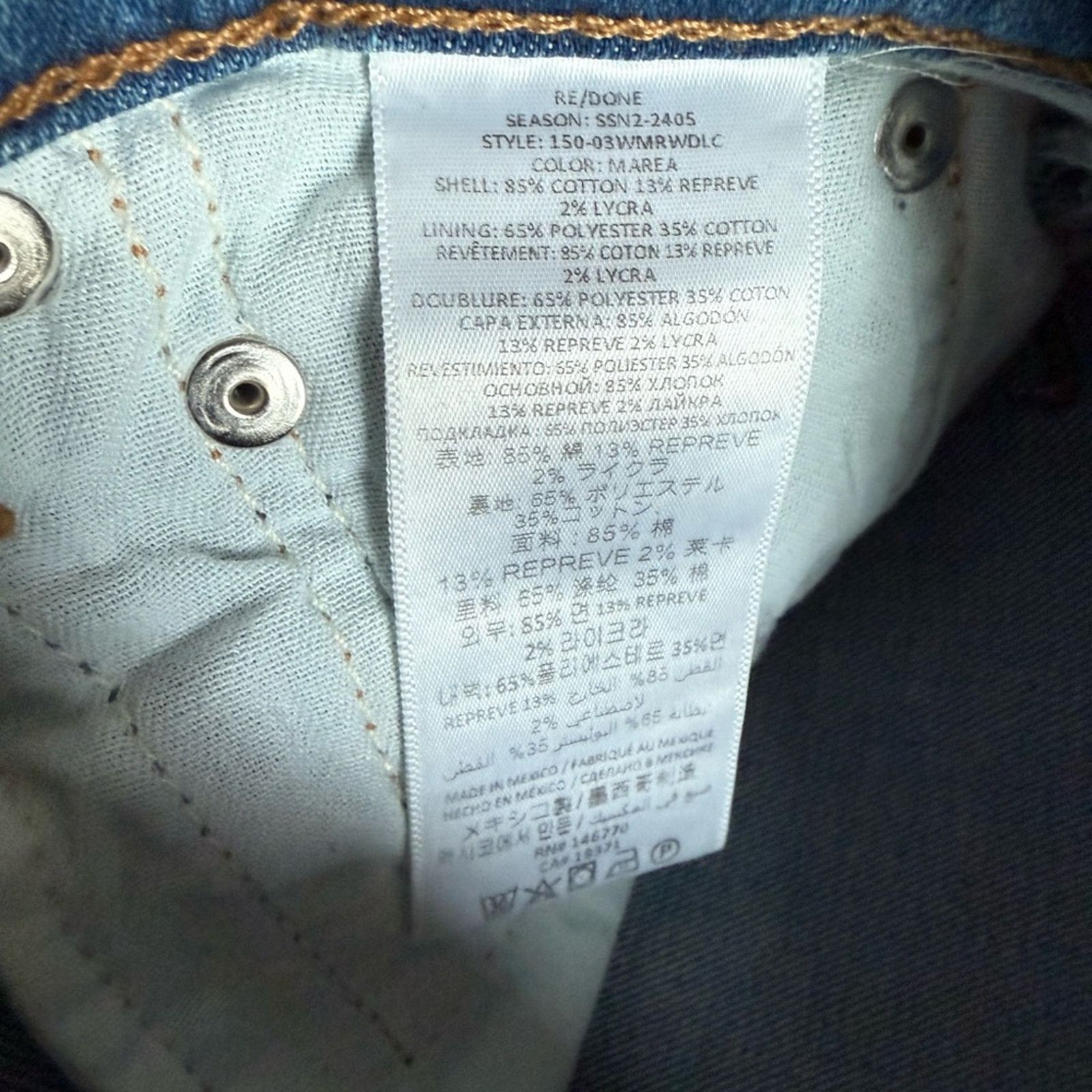 RE/DONE NEW - re/done Crop Wide-Leg Mid-Rise Jeans - Sz 24 - $295 Size 24" / US 00 / IT 34 - 8 Thumbnail