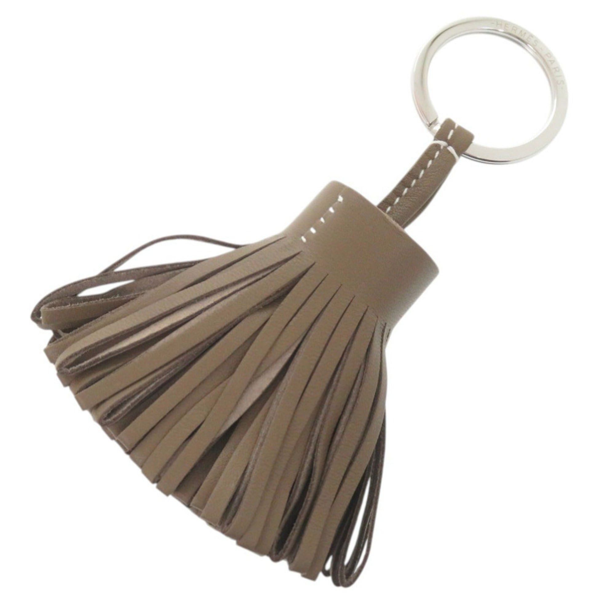Hermes Like new Hermès accessory bag charm, fringe, Carmen Anjou Miro etoupe, double-stamped (2024), keychain, 0764HERMES Size ONE SIZE - 1 Thumbnail