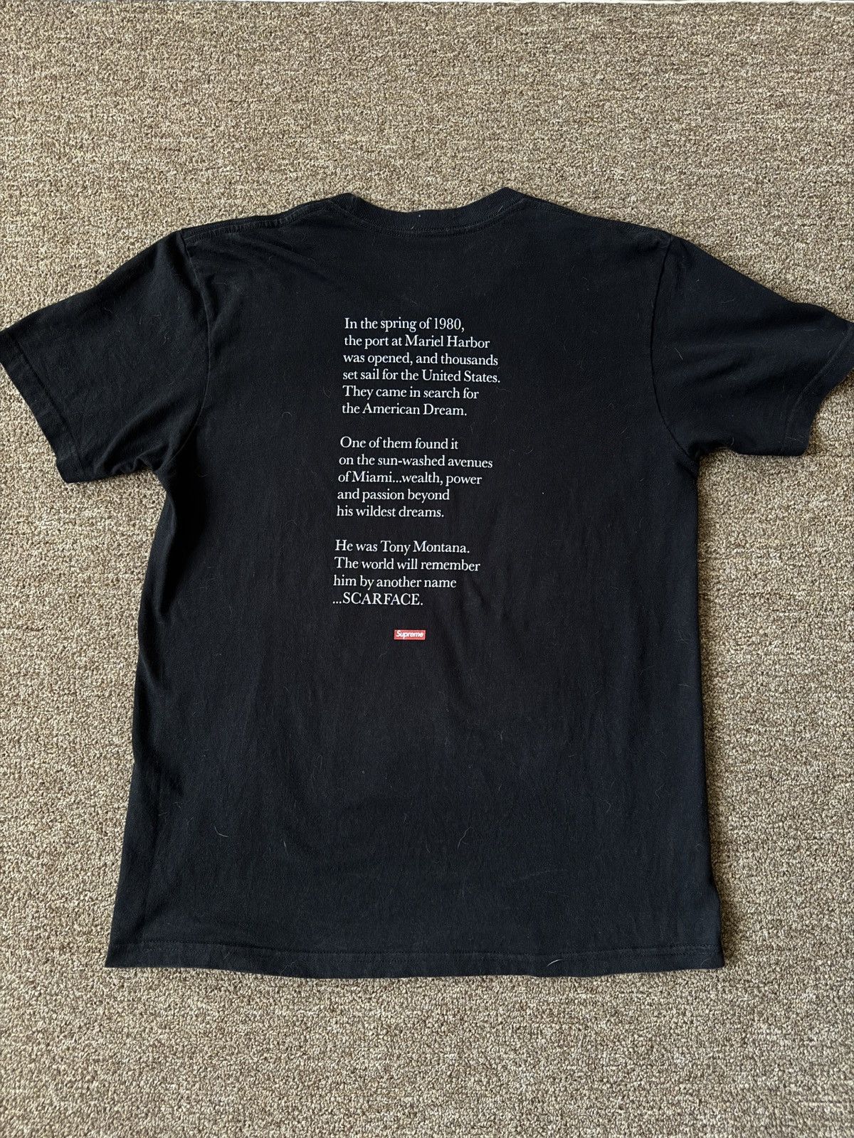 トップス 17aw supreme scarface split tee Supreme Scarface Split Tee Red Men's - FW17 - US