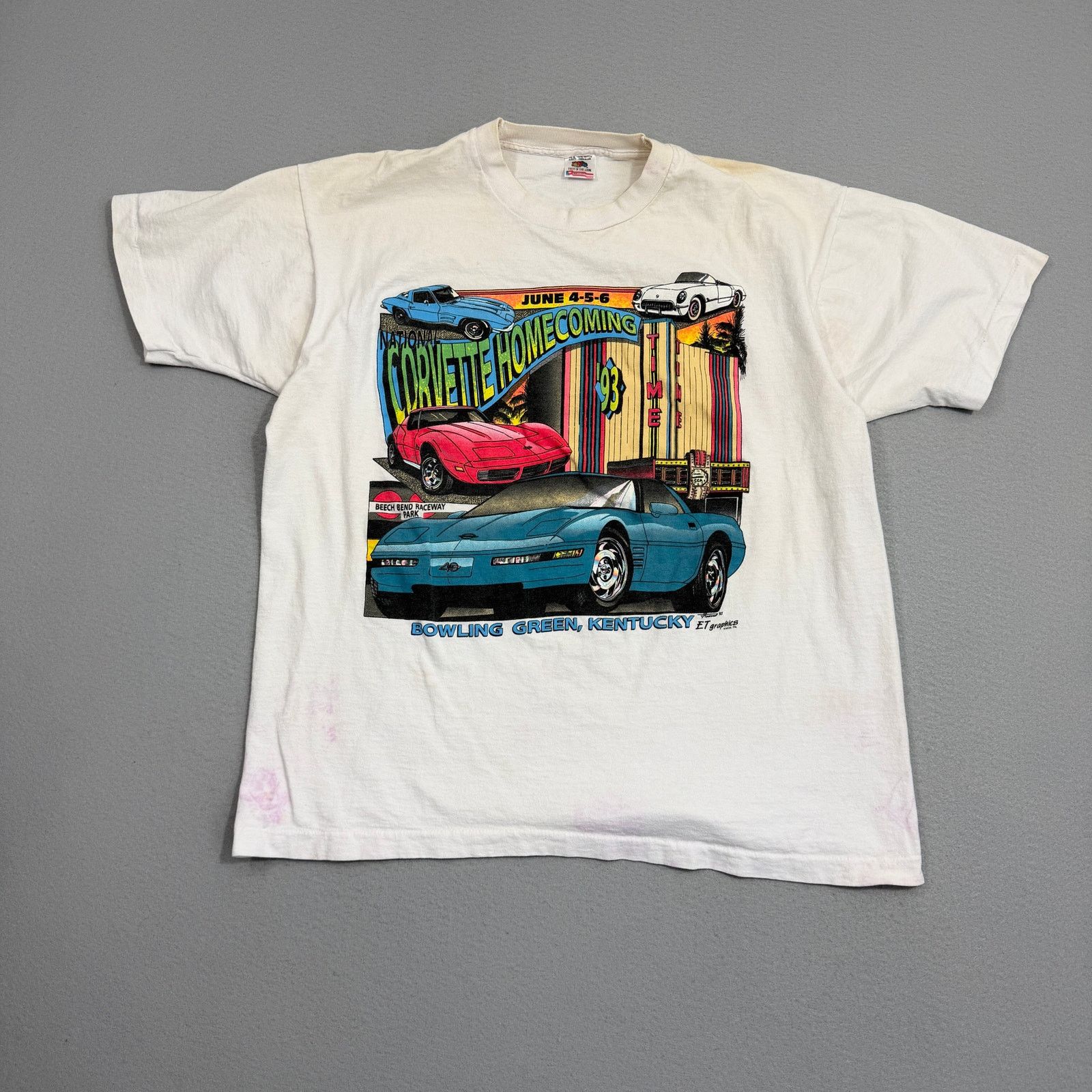 Vintage Vintage Corvette Homecoming Shirt Men's XL White 90s Size US XL / EU 56 / 4 - 1 Thumbnail