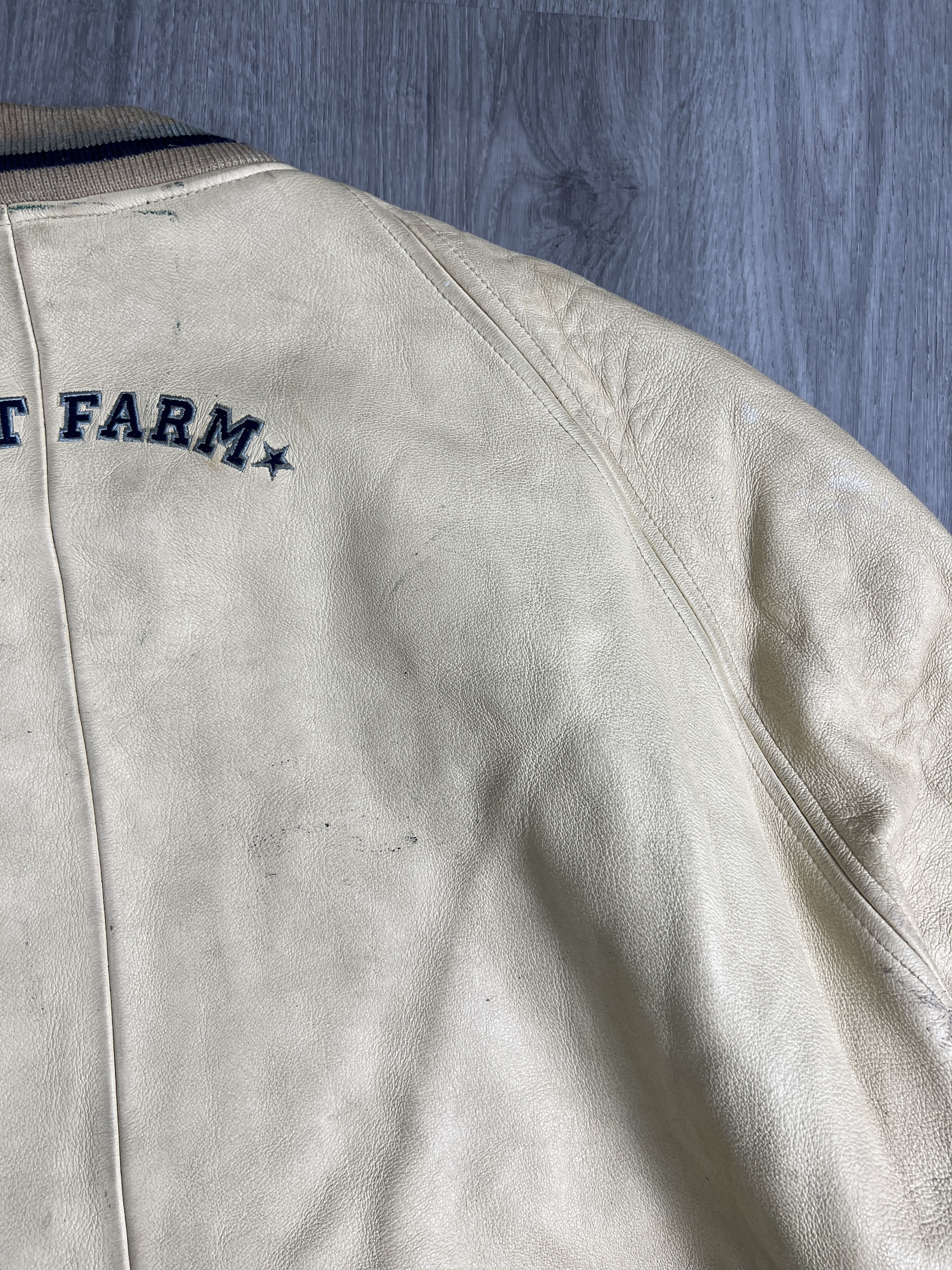 Phat Farm Vintage PHAT FARM Big Logo Leather Jacket (5XL) JK691 Size US XXL / EU 58 / 5 - 25 Thumbnail