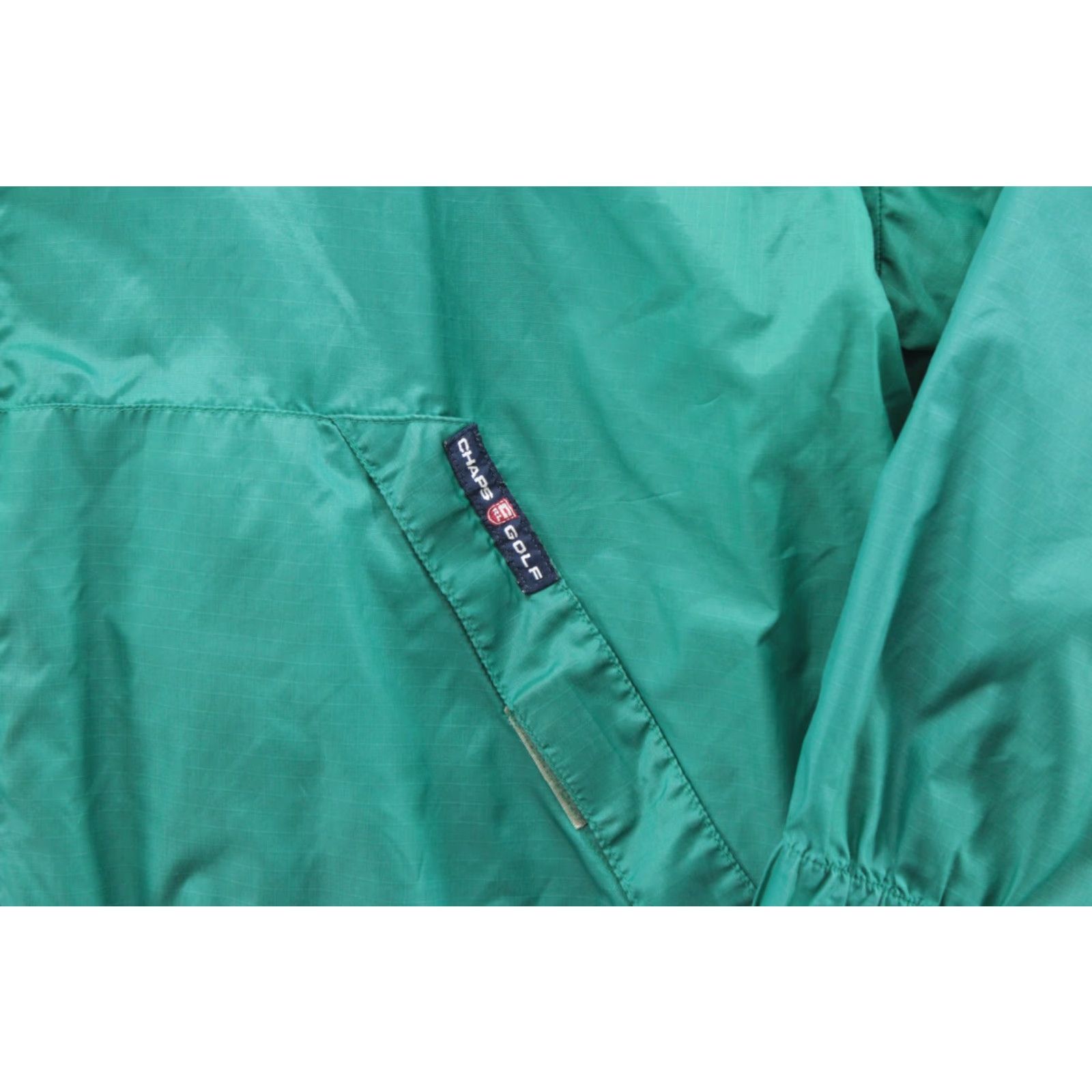 Ralph Lauren VINTAGE Ralph Lauren Chaps Golf Hooded Windbreaker Jacket Mens Large Green Full Zip Preppy Size US L / EU 52-54 / 3 - 6 Thumbnail