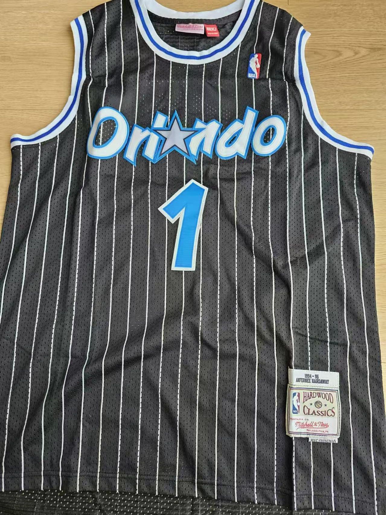 NBA vintage Orlando Magic #1 Hardaway Jersey Size US XL / EU 56 / 4 - 2 Thumbnail