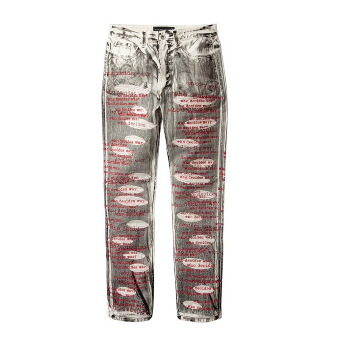 Who Decides War by MRDR BRVDO Blue & Purple Fusion Jeans Who