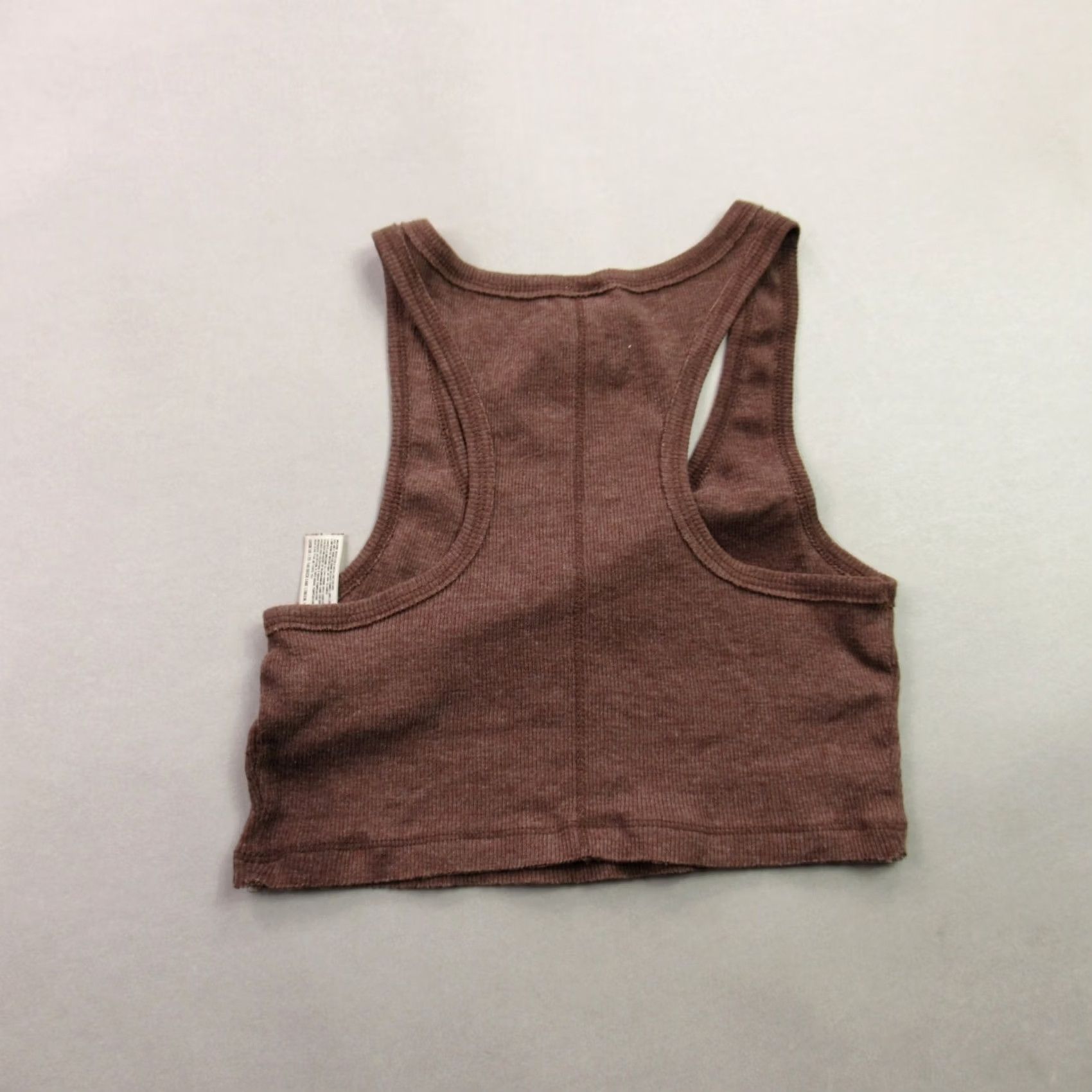 Free People Free People Shirt Womens XS Sleeveless Crew Neck Brown Pullover Lightweight Regular Cotton Blend Tank Top Size XS / US 0-2 / IT 36-38 - 5 Thumbnail