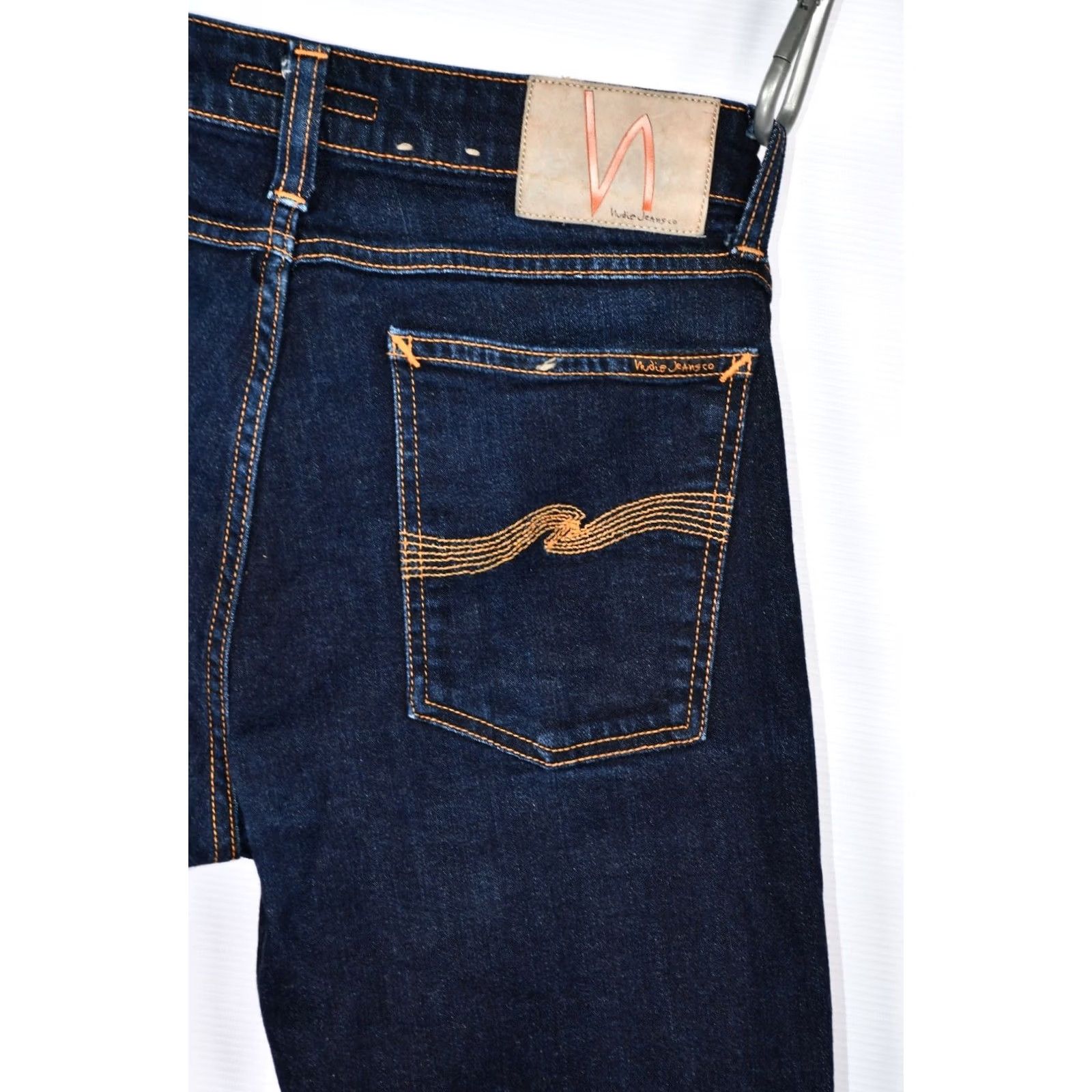 Nudie Jeans Nudie Jeans Skinny Lin Dry Deep Orange Jeans W32 L34 Men Slim 5-Pocket Denim Blue 99%Cotton 1%Elastane Regular Vintage No XS-XL Size US 32 / EU 48 - 7 Thumbnail