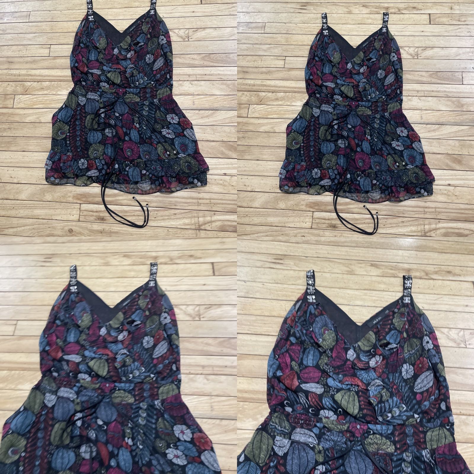 CO VINTAGE: No (skip) Ark & Co Mini Dress Women S y2k Cocktail Fairy Ruffle Floral Whimsy Size S / US 4 / IT 40 - 9 Thumbnail