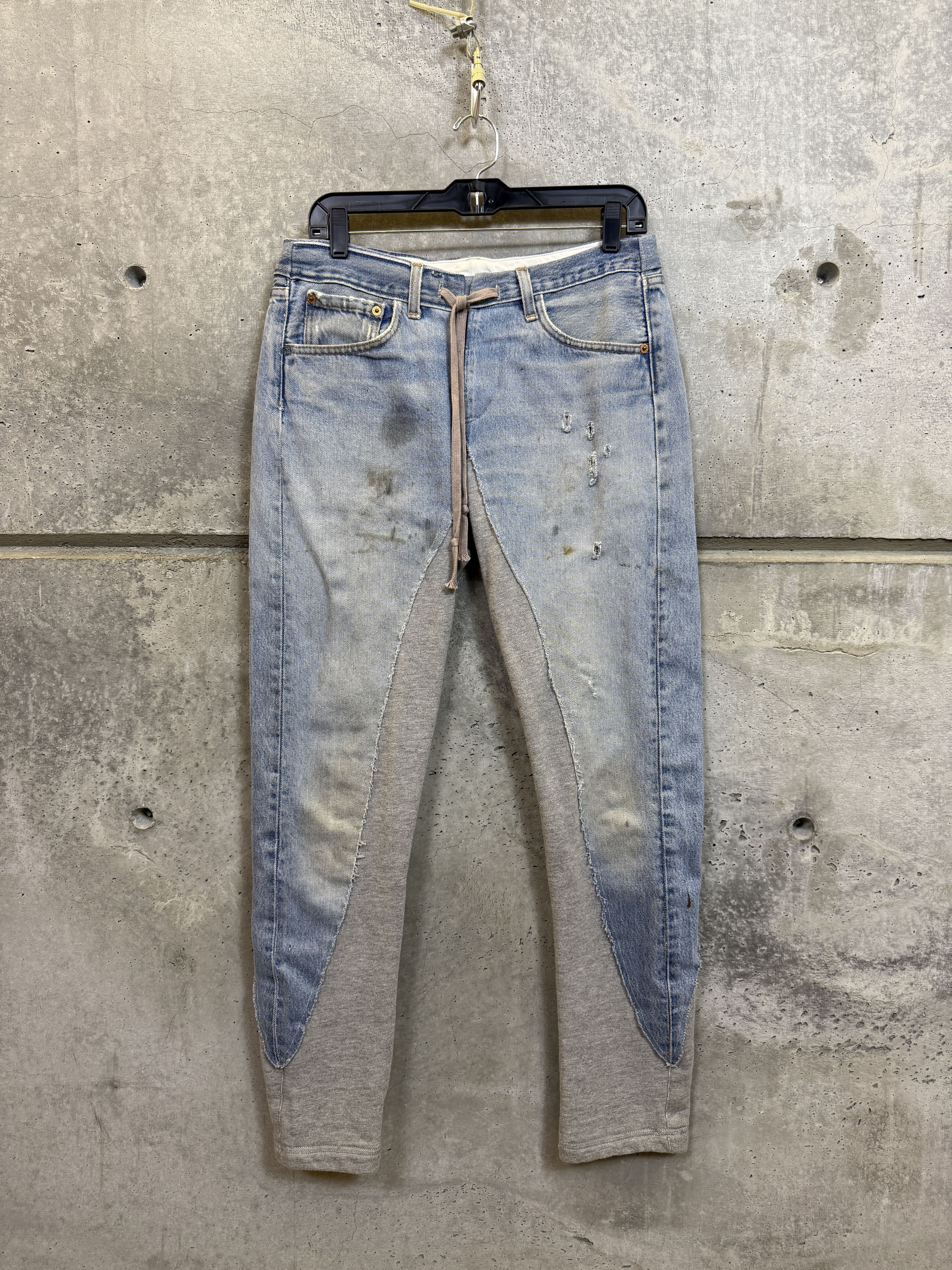 Greg Lauren Greg Lauren Denim / Fleece 50/50 Lounge Pants Size US 30 / EU 46 - 1 Thumbnail