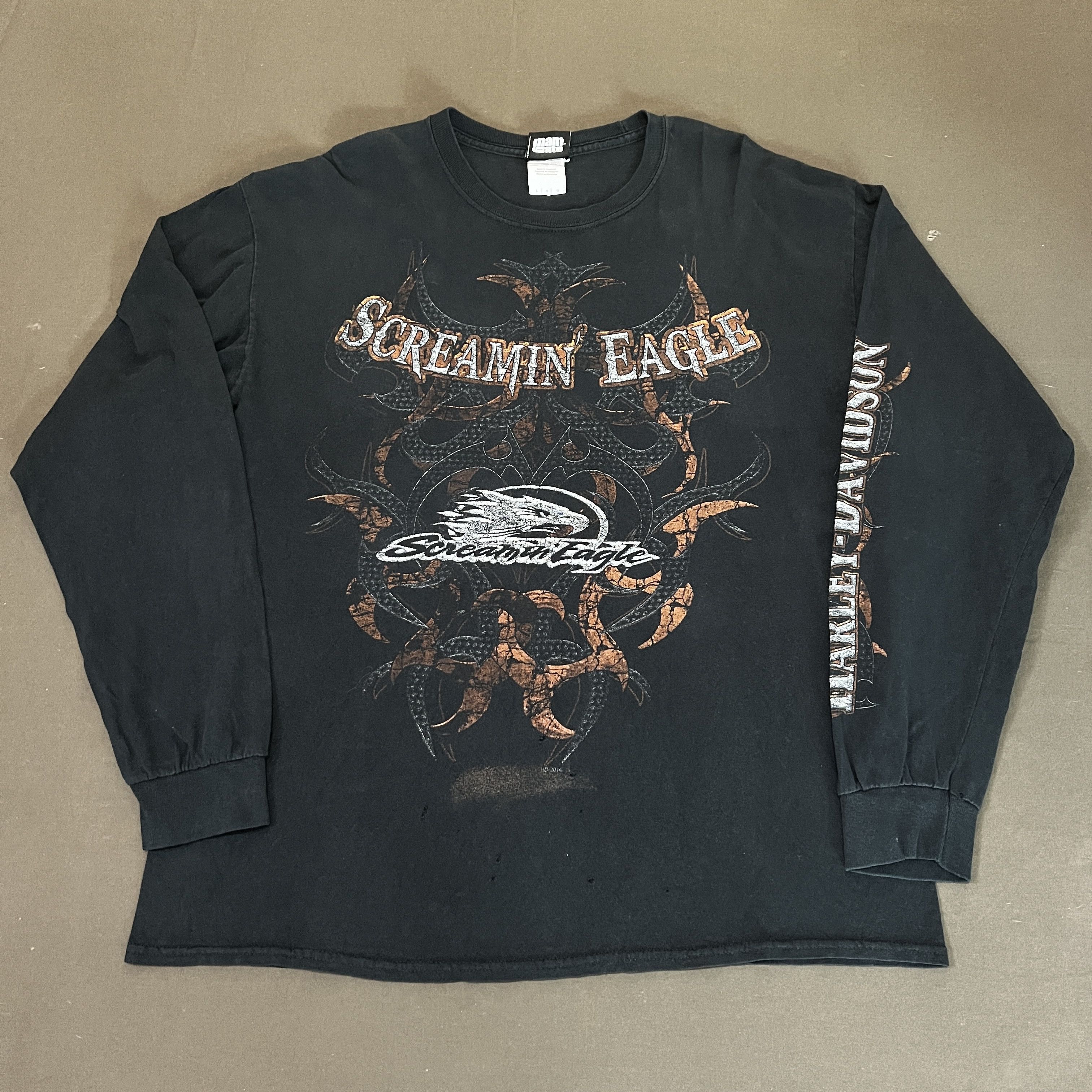 Harley Davidson Vintage Y2K Screaming Eagle Harley Davidson Tee Faded Size US L / EU 52-54 / 3 - 3 Thumbnail