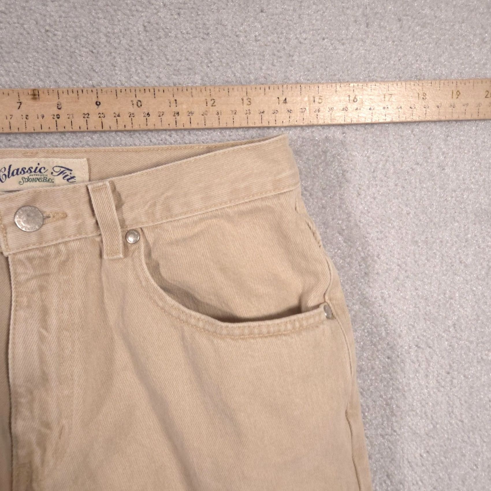 Vintage VINTAGE St. John's Bay Jeans Womens 12P Beige High Rise Tapered Mom Denim 90s Size 34" / US 12 / IT 48 - 7 Thumbnail