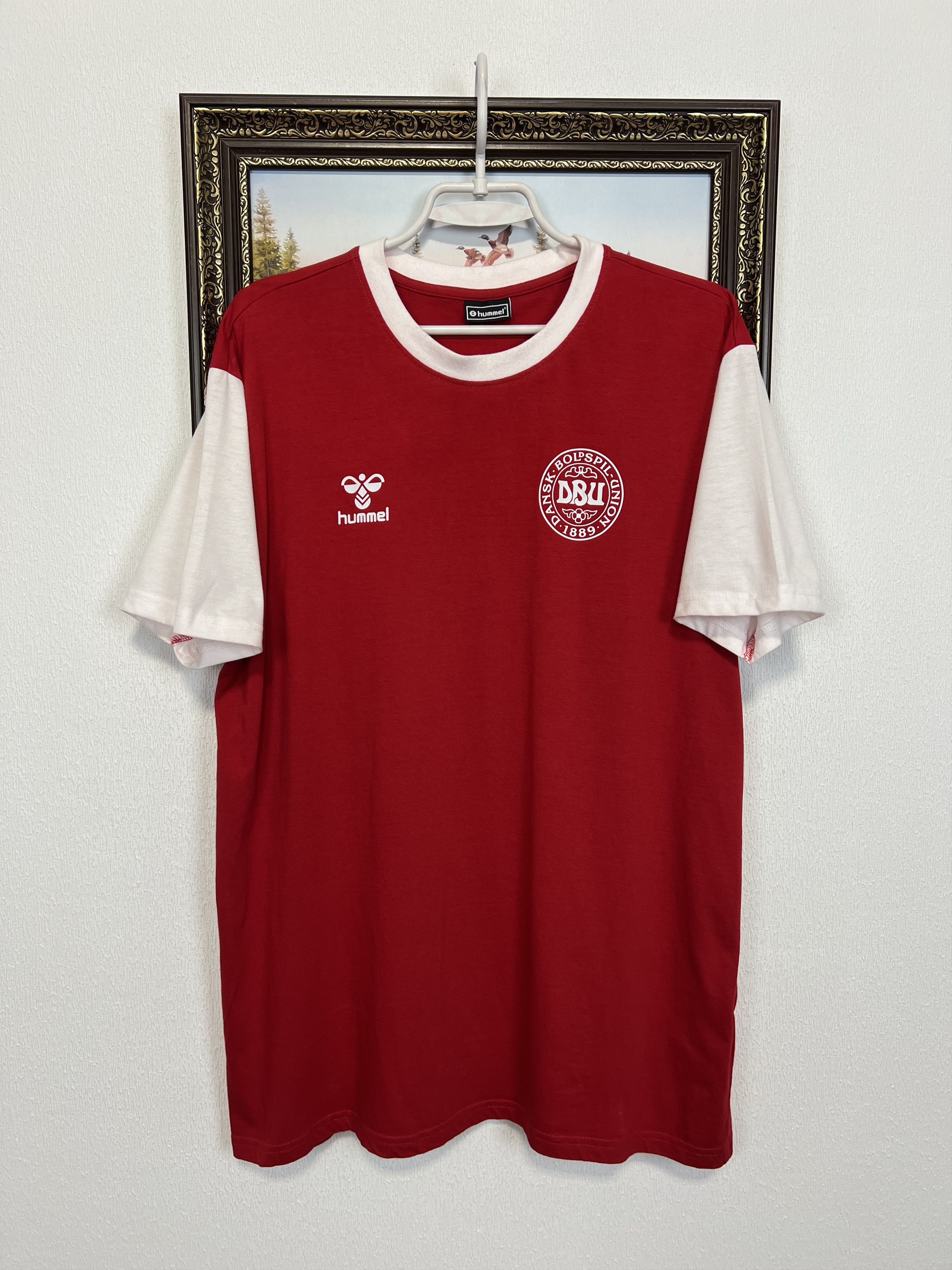 Hummel Denmark Football TRain Shirt Soccer National Jersey Trikot Size US L / EU 52-54 / 3 - 1 Thumbnail