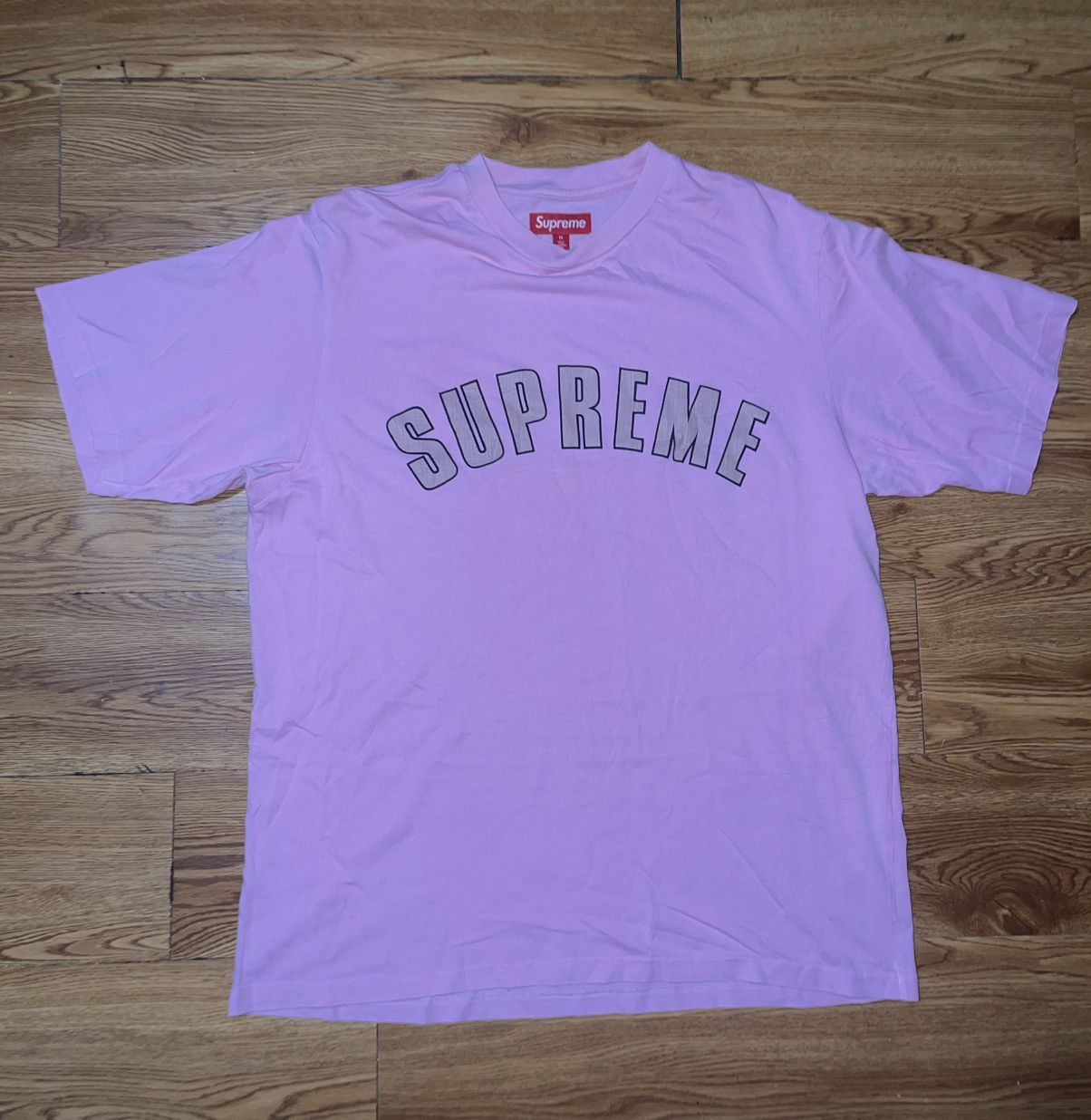 Supreme Supreme Cracked Arc S/S Top Pink Size M Size US M / EU 48-50 / 2 - 1 Thumbnail
