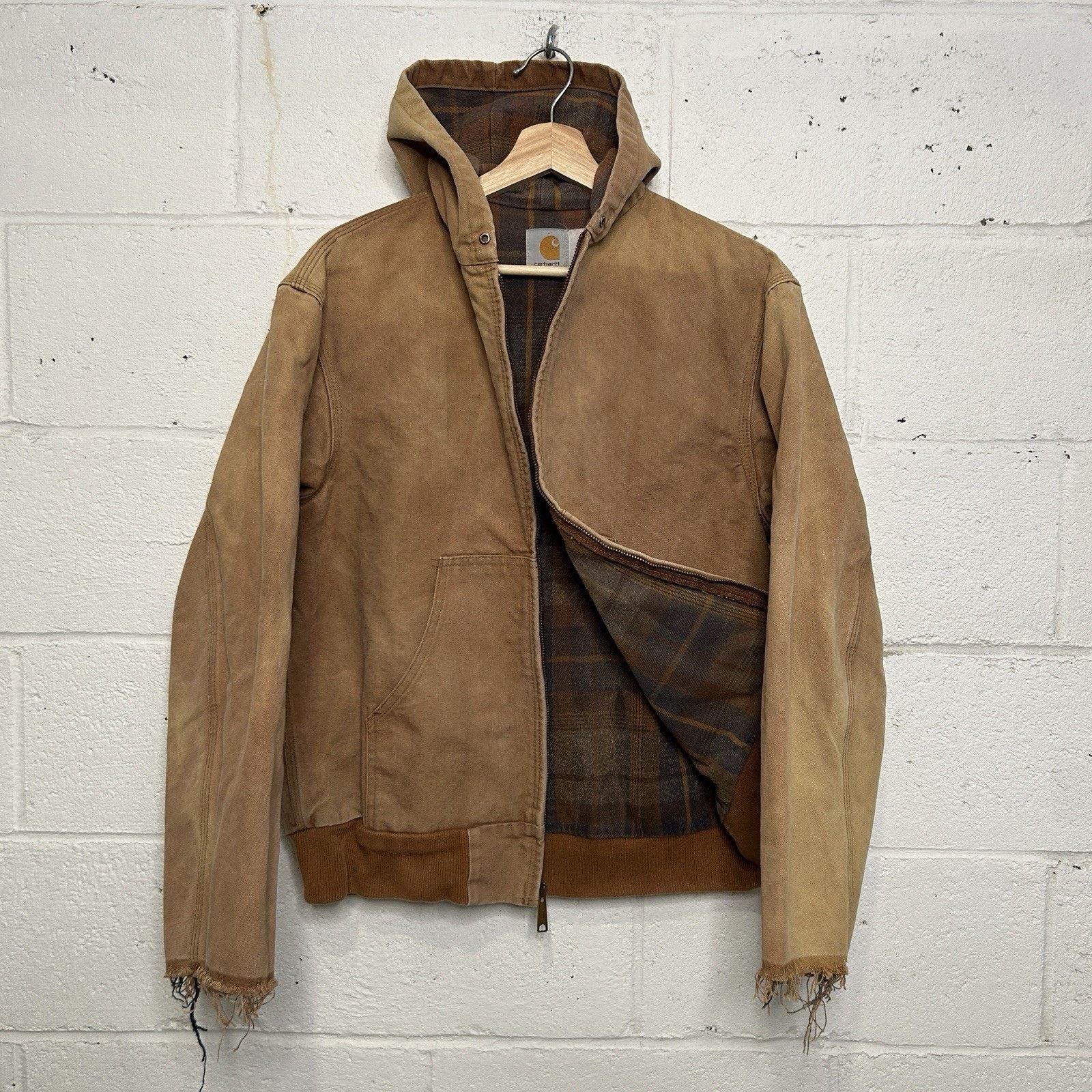 Carhartt Vintage Carhartt Plaid-Lined Hooded Active Jacket “Brown” Size US S / EU 44-46 / 1 - 1 Thumbnail