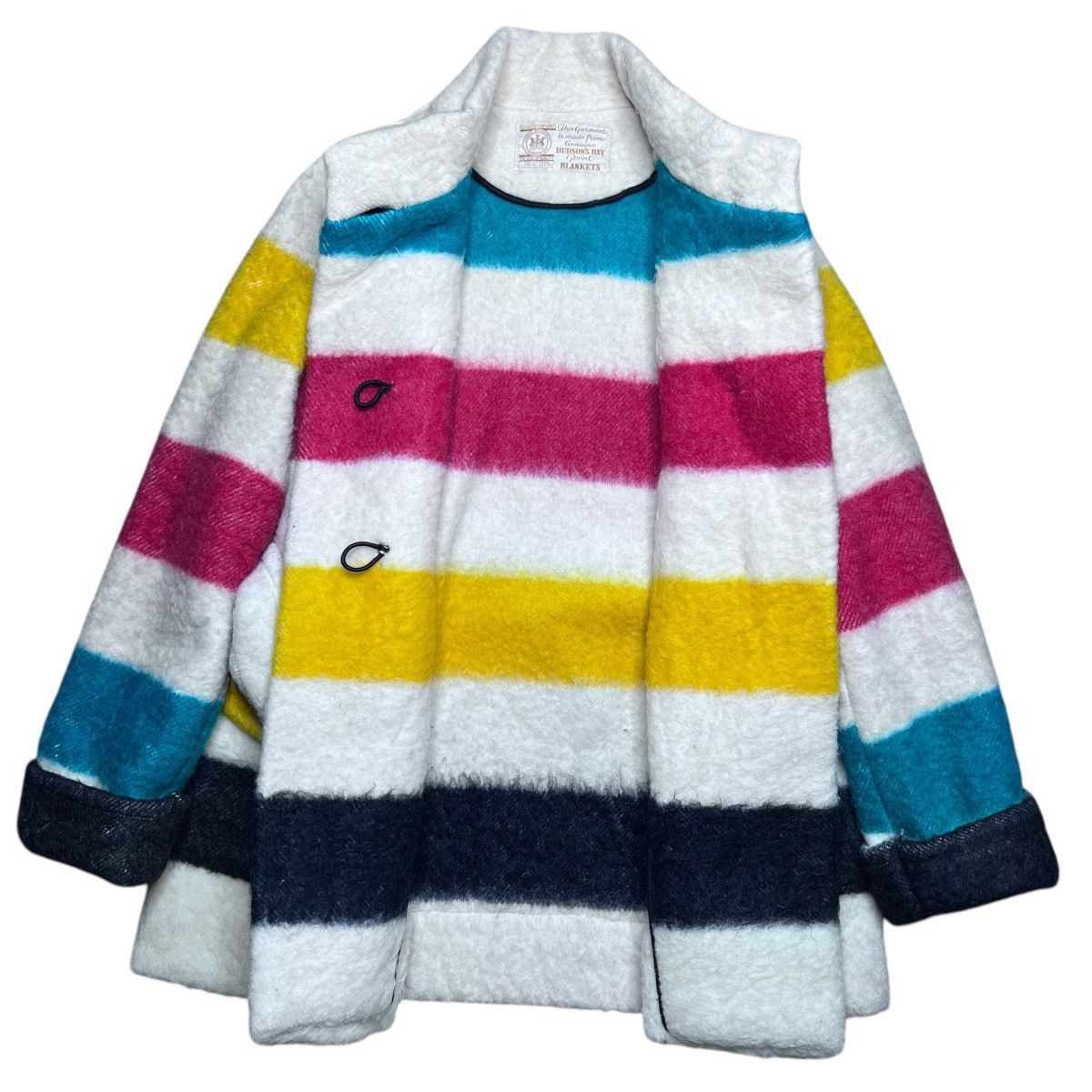 Hudsons Bay × Vintage Hudson Bay Company 4 Point Blankets Wool Belt Women’s Jacket Size S / US 4 / IT 40 - 3 Thumbnail