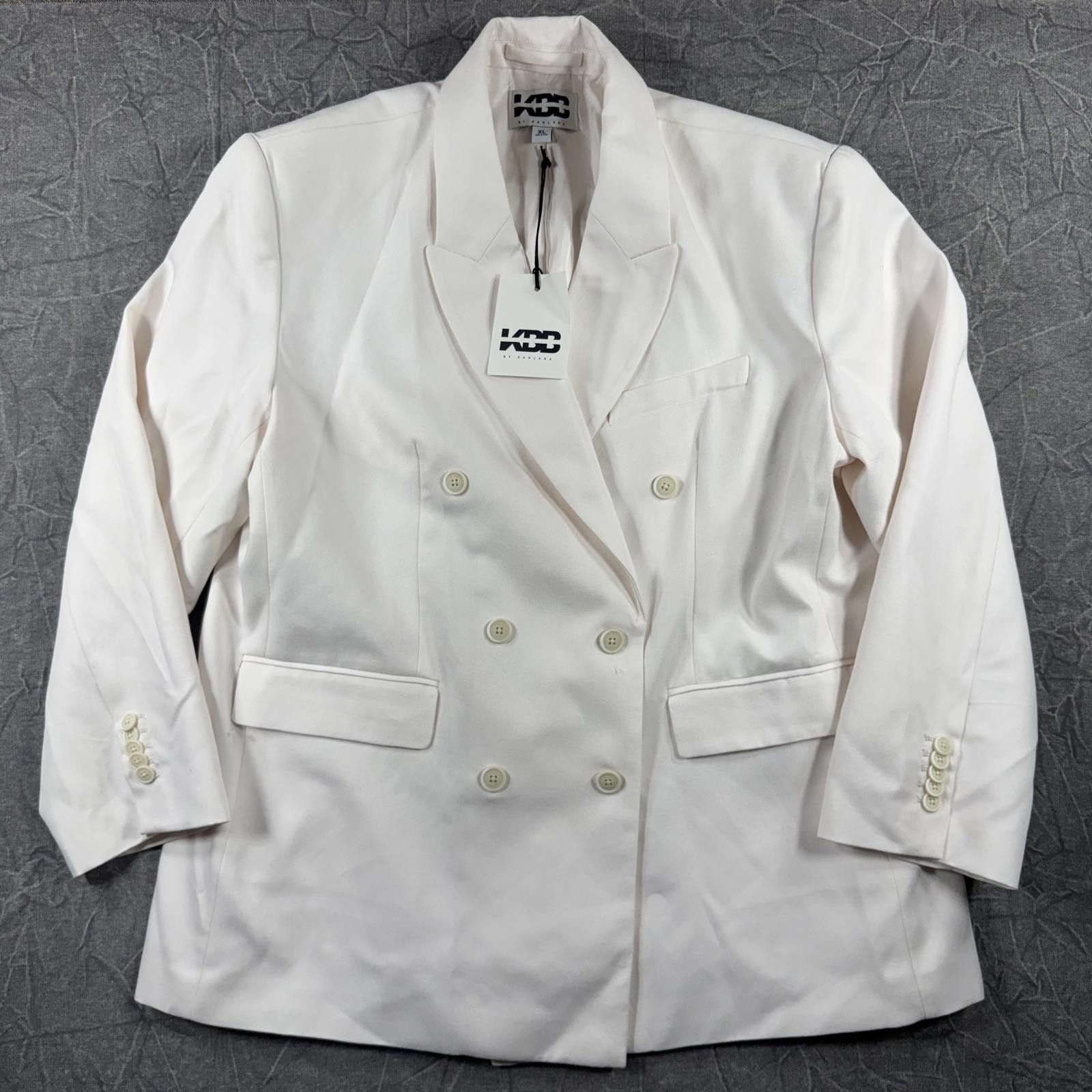 Other KBB by Kahlana Blazer Women's XL Cream Double breasted NWT Size XL / US 12-14 / IT 48-50 - 2 Thumbnail
