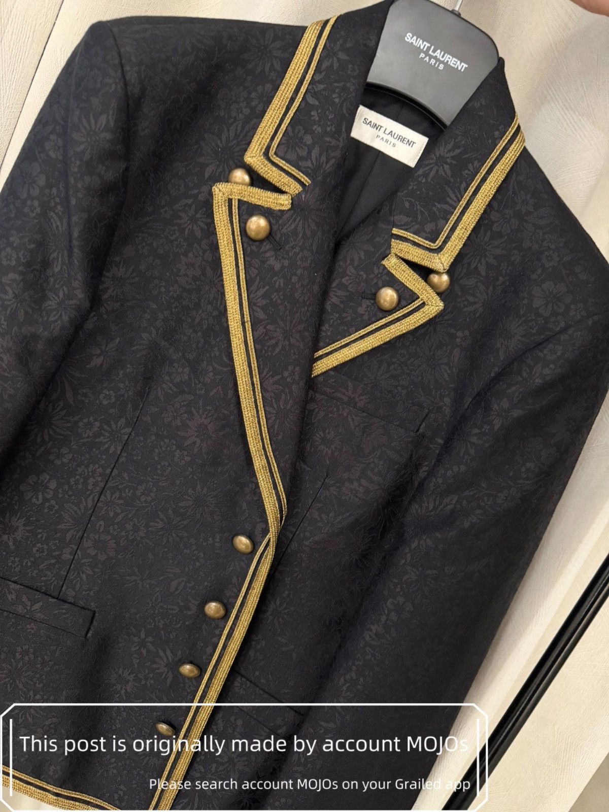 Saint Laurent Paris Sz48 Saint Laurent Paris 20SS Gold Edge FlowerPattern Jacket Size US M / EU 48-50 / 2 - 4 Thumbnail