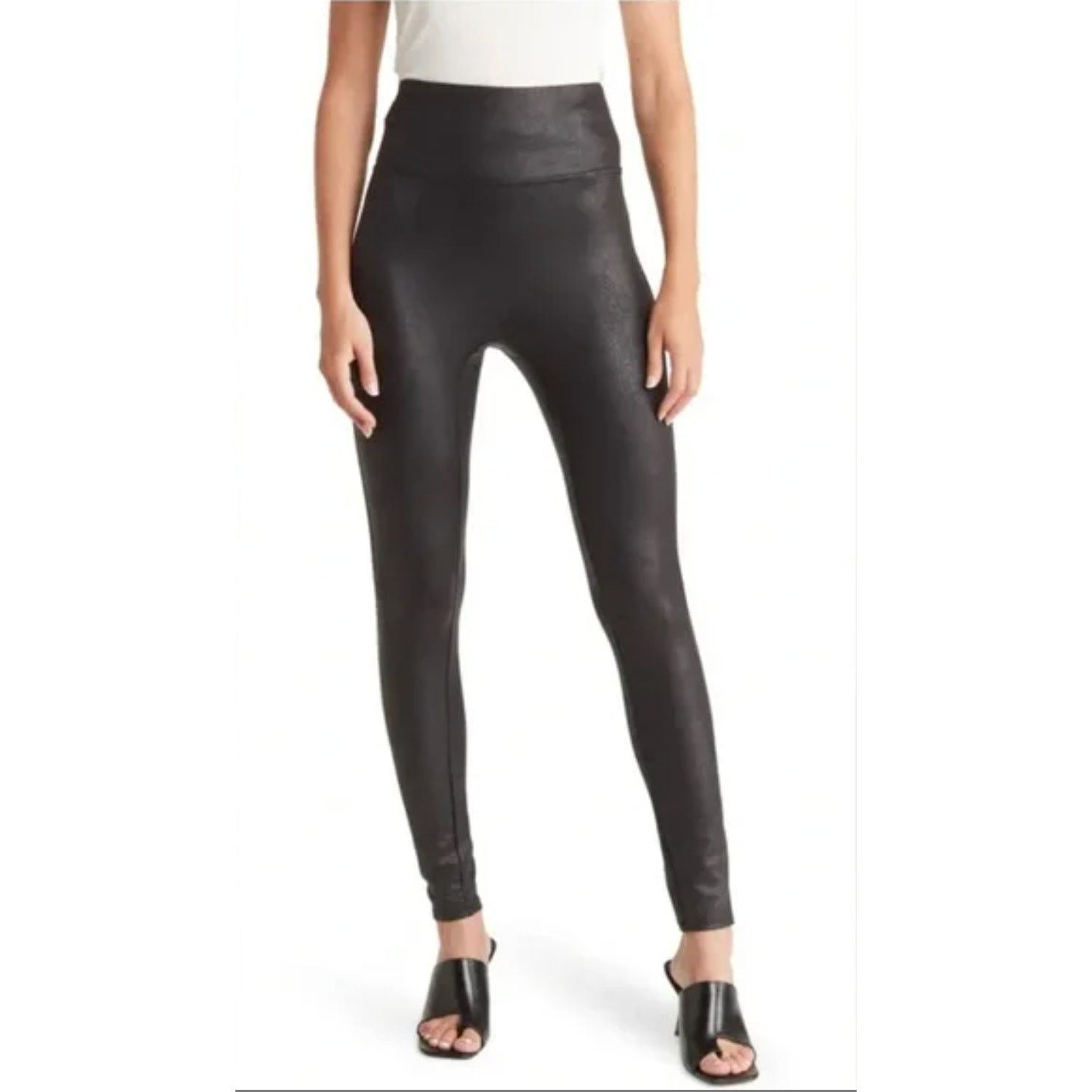 Nydj Nyjd Sculpt-Her Skinny Legging Faux Leather Leggings Small in Black, Women's (Size 27)