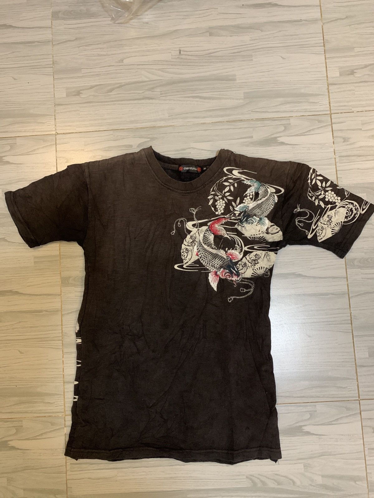 Other Chikamasa Koi fish embroidery Vintage Tee Size US M / EU 48-50 / 2 - 4 Thumbnail