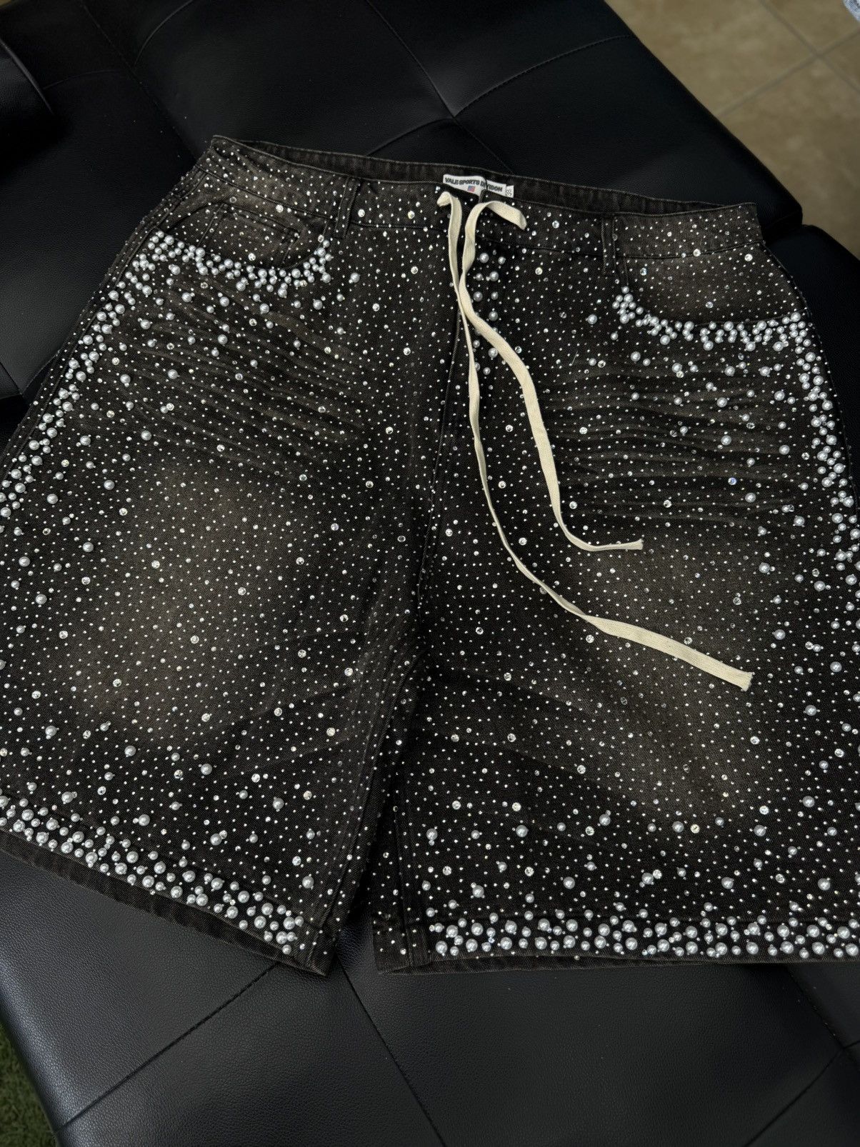 Vale Vale Valley Rhinestone Shorts Black 38 (NEW) Size US 38 / EU 54 - 6 Thumbnail