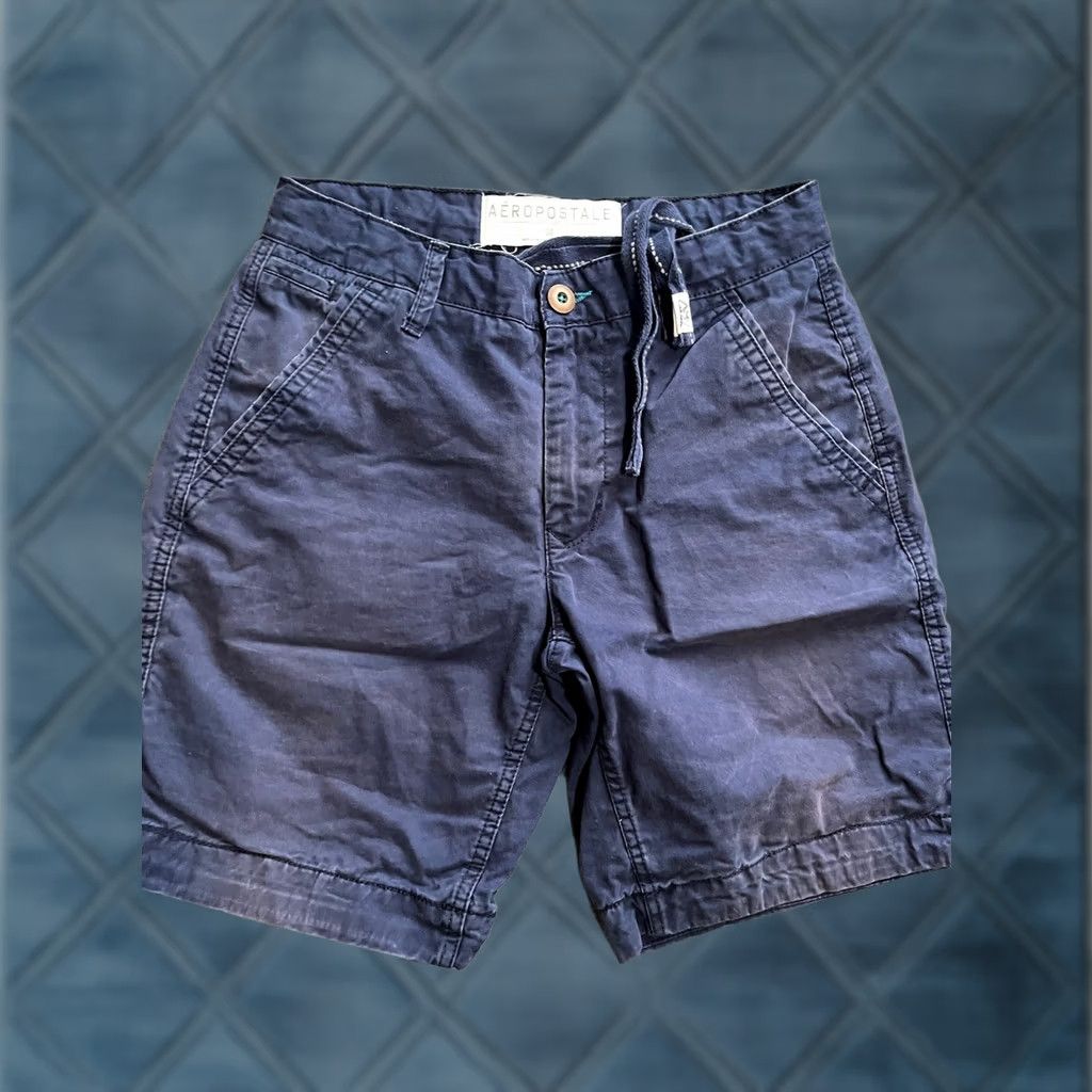 Vintage VINTAGE Aéropostale CHINO SHORTS Blue Mens 30 Casual 5-Pocket Belt Loops 90s USA Chino Cotton Vintage Mens Shorts Size US 30 / EU 46 - 1 Thumbnail