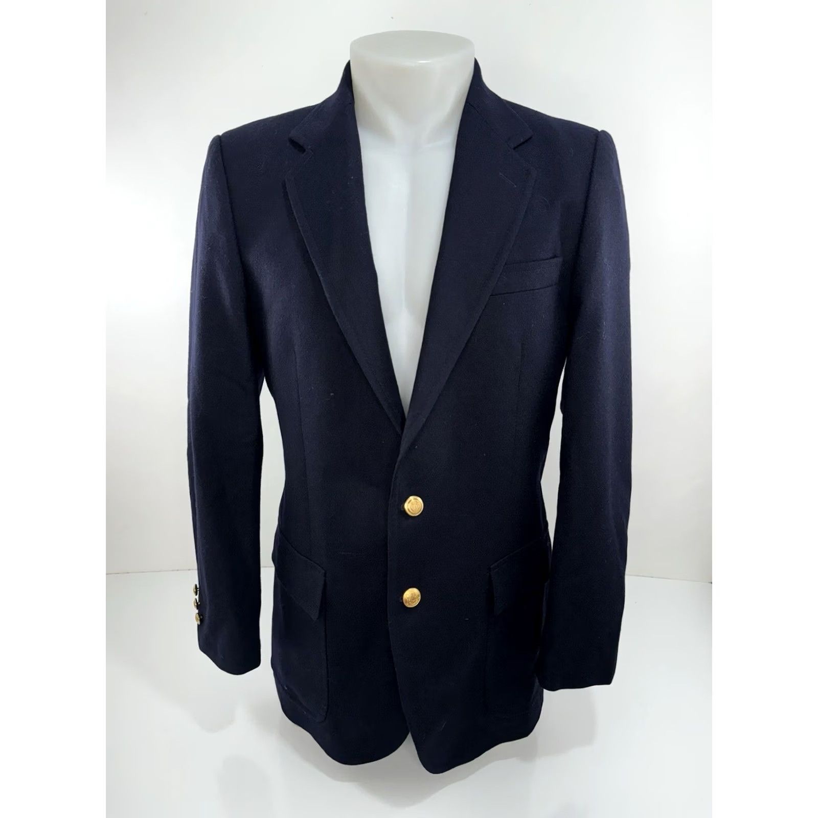 Vintage CORTefeil - WOOL Blazer Jacket - Mens 38 R - Blue - Blazer Size 38R - 2 Thumbnail