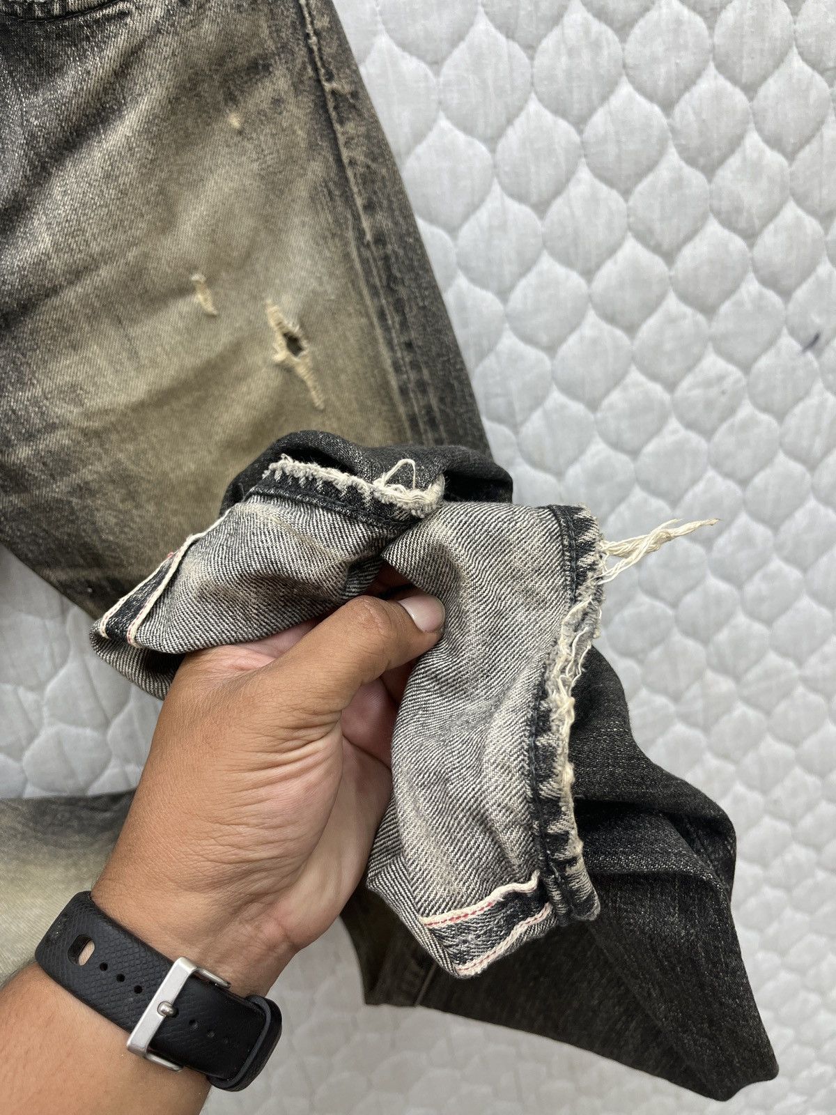 Ships Jet Blue × Vintage 🔥🔥🔥ARCHIVE SHIPS JET BLUE DISTRESSED SELVEDGE DENIM Size US 30 / EU 46 - 9 Thumbnail
