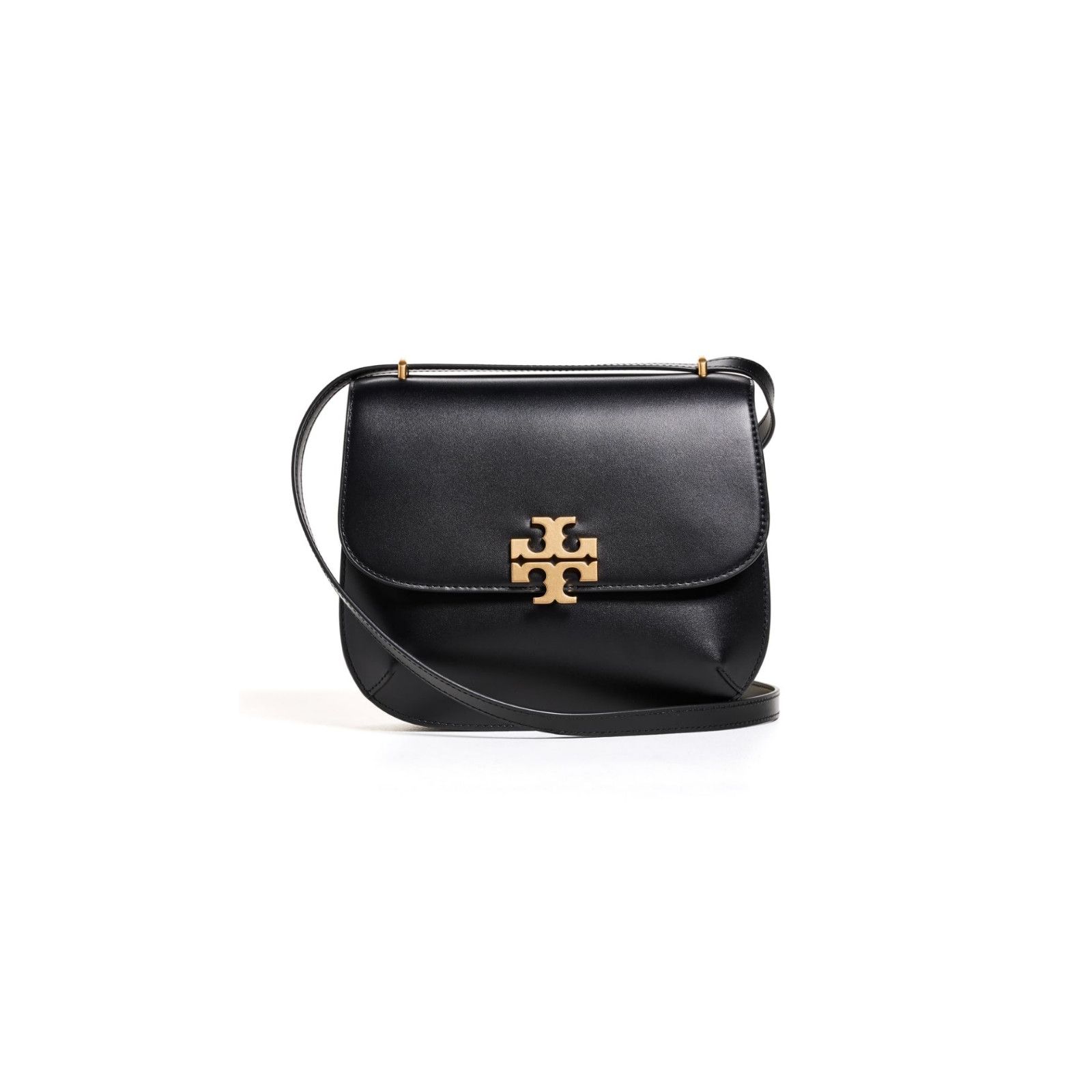 Tory Burch Tory Burch Eleanor Slim Saddlebag Black One Size Size ONE SIZE - 1 Thumbnail