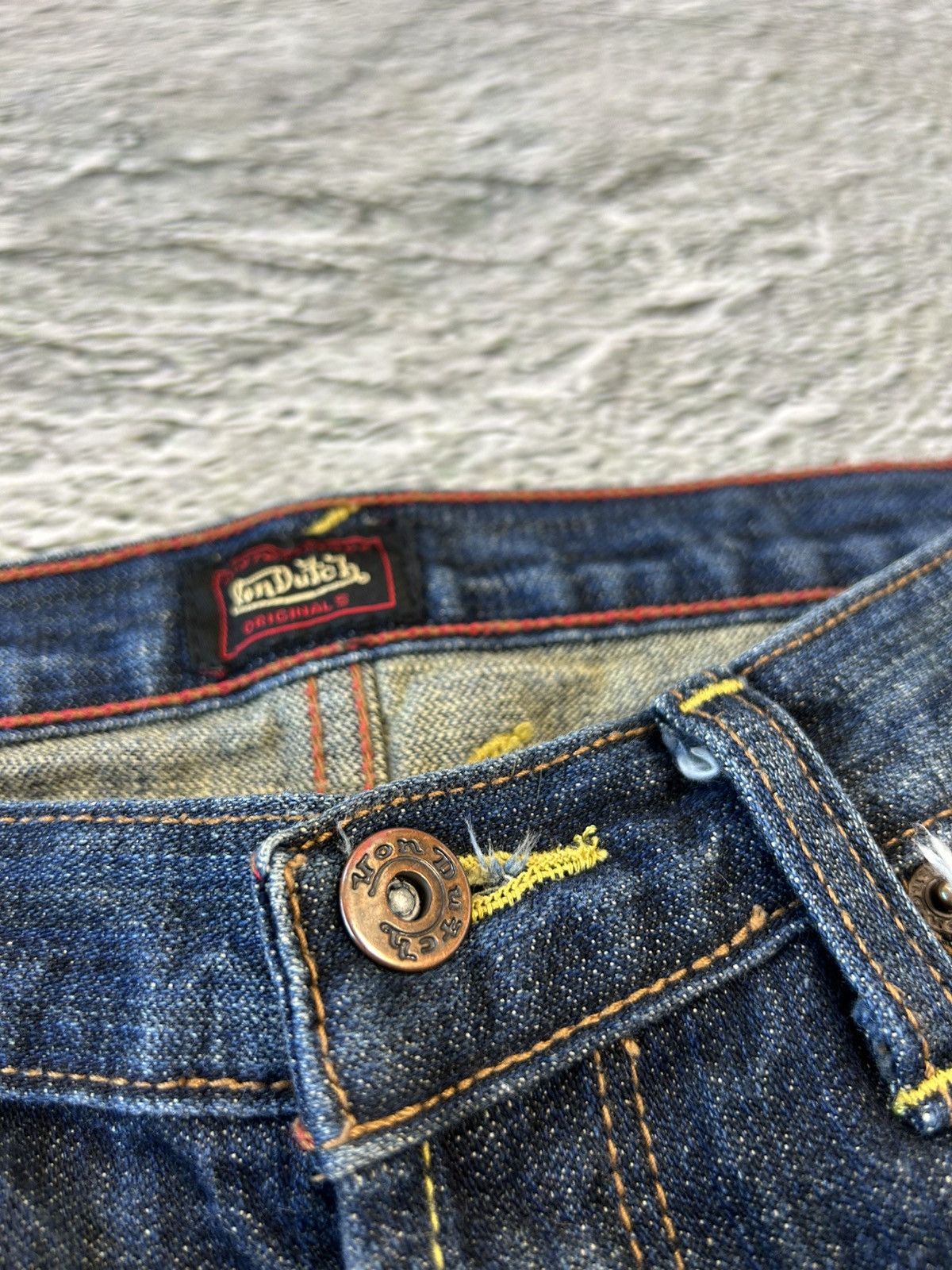 Ed Hardy Von Dutch jeans big logo Y2K denim pants Size US 30 / EU 46 - 6 Thumbnail