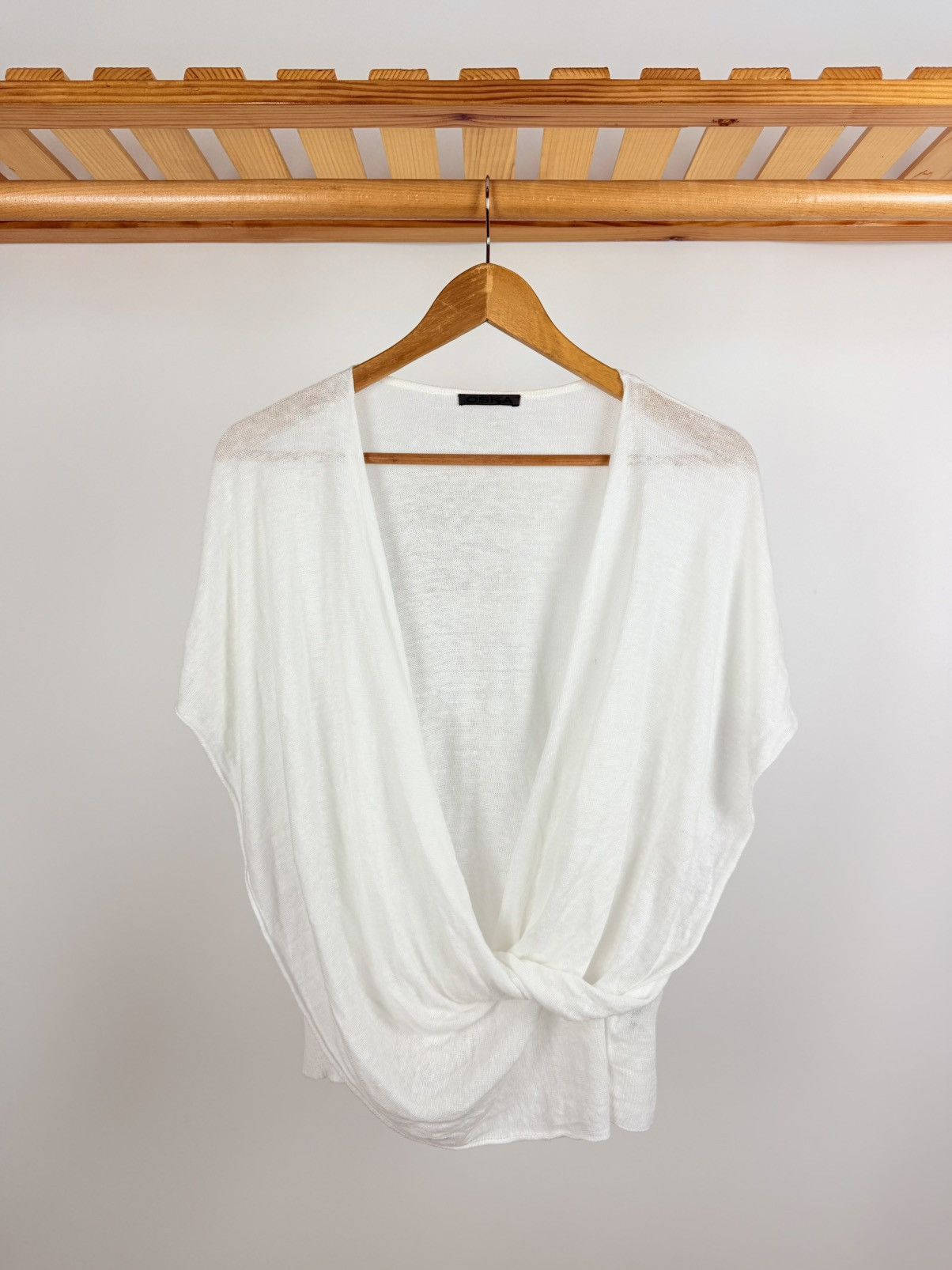 OSKA OSKA White Tie Front Cardigan Shrug Size 3 Size M / US 6-8 / IT 42-44 - 1 Thumbnail