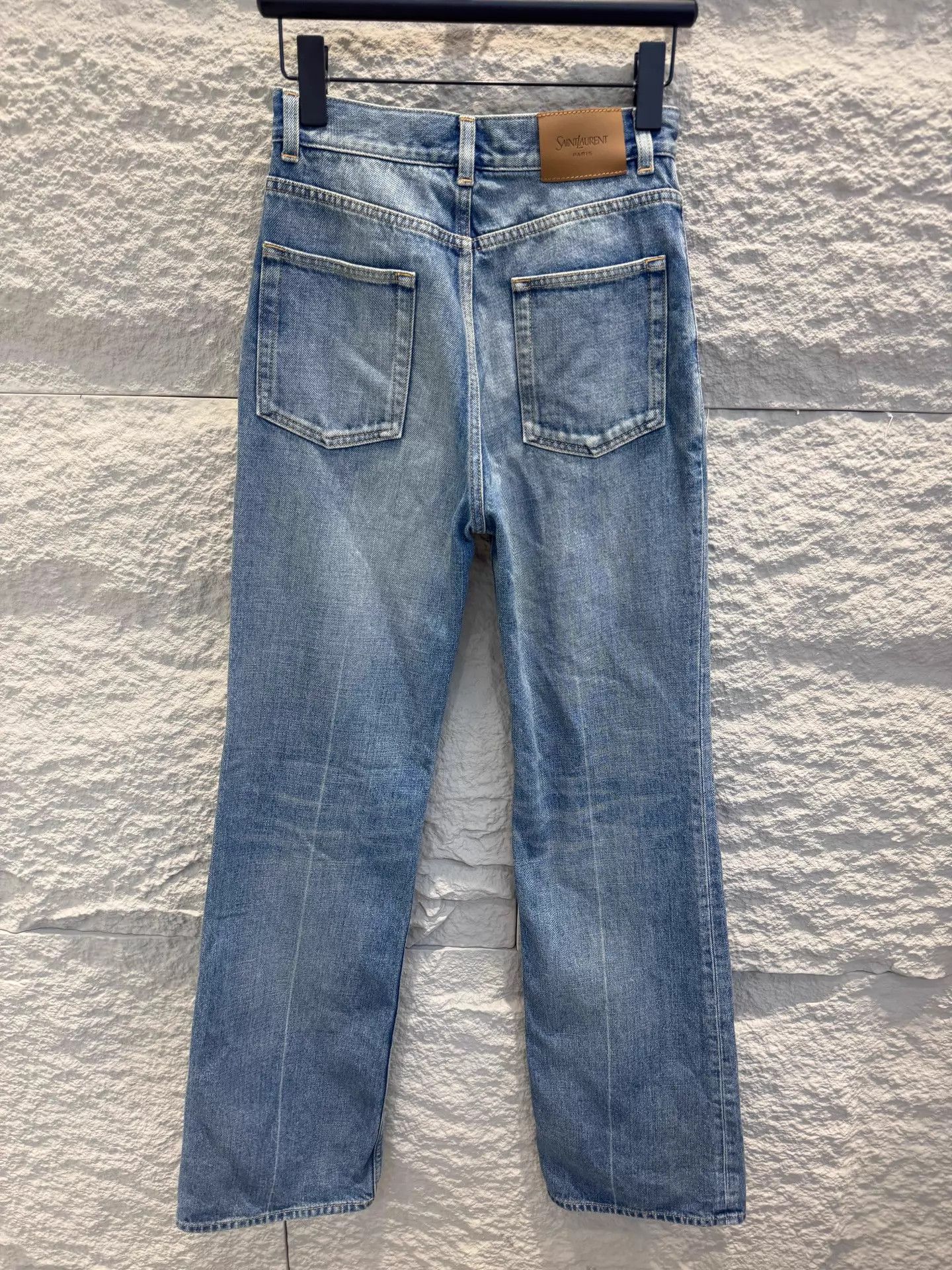 Saint Laurent Paris SAINT LAURENT Women's Light Blue High-Waist Flared Jeans Size 26" / US 2 / IT 38 - 3 Thumbnail