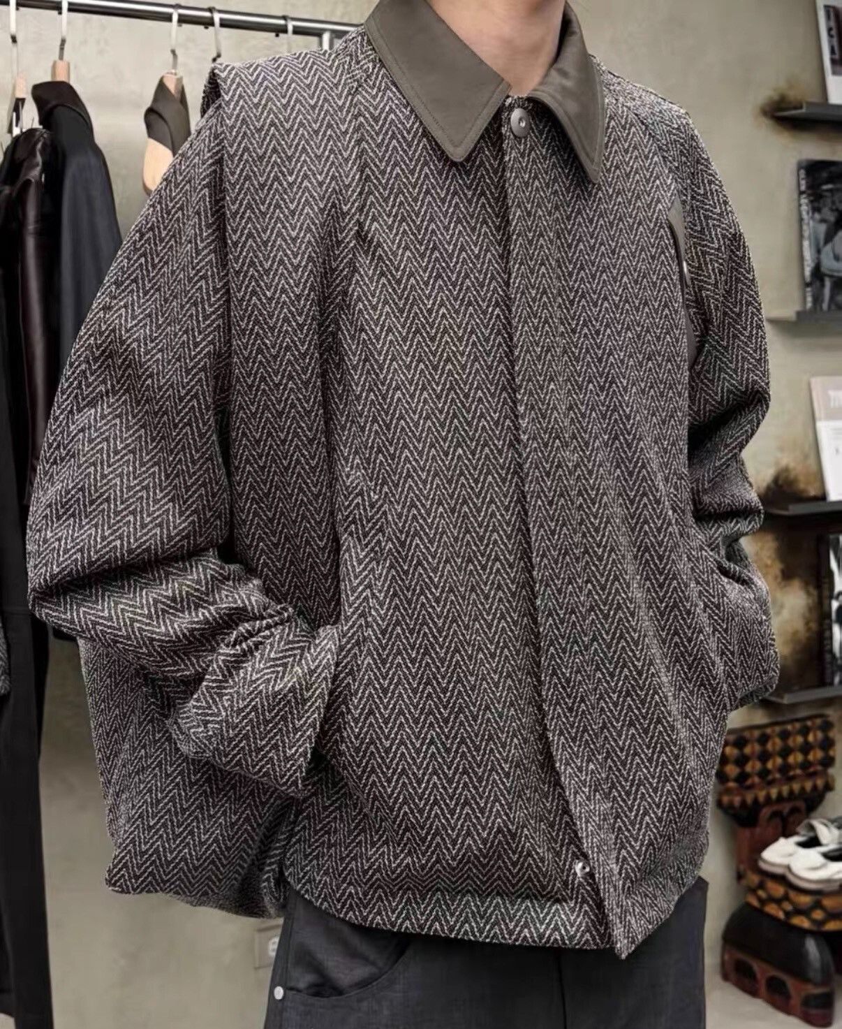 Omar Afridi Omar Afridi Sand/Brown Nemesis Jacket Blouson | Grailed