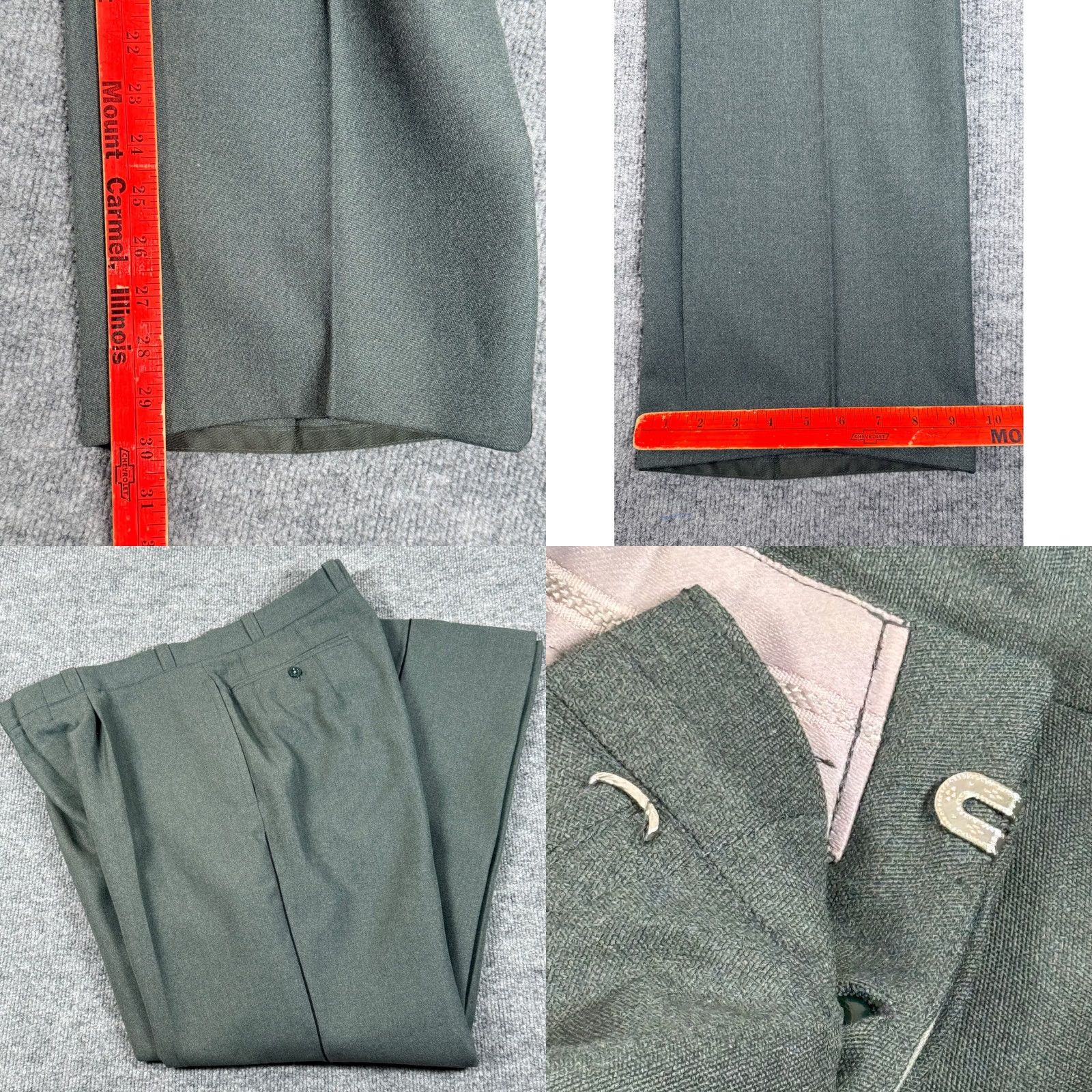 Vintage Vintage military wool blend dress pants 36x30 gray Men Size US 36 / EU 52 - 9 Thumbnail