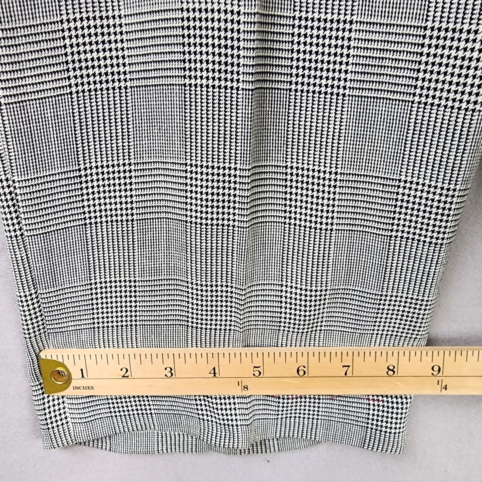 Other Yumi Mazao Trousers Women 12 Straight Leg Herringbone Gray Size 34" / US 12 / IT 48 - 6 Thumbnail
