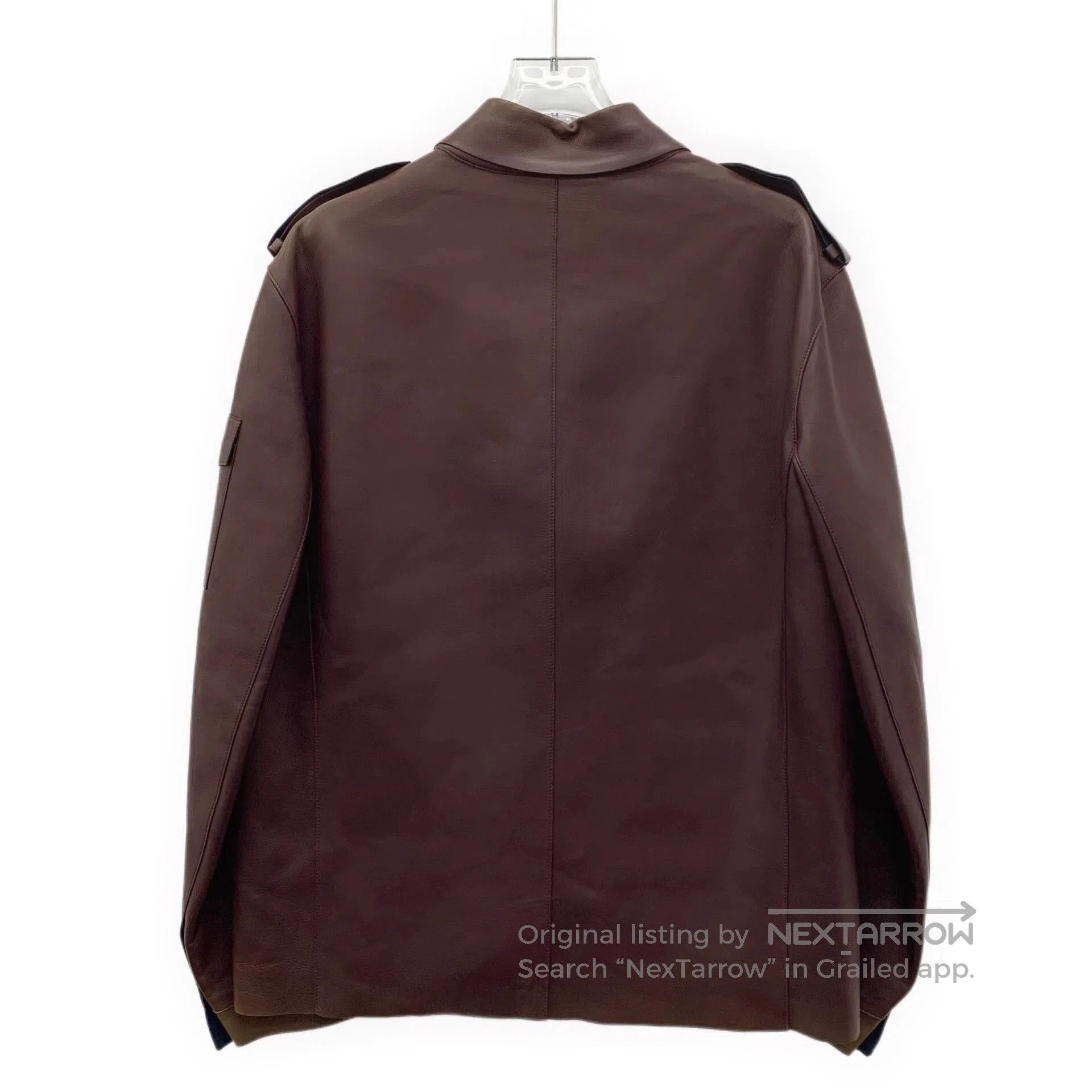 Valentino Valentino Brown Leather Collared Jacket. Size US M / EU 48-50 / 2 - 2 Thumbnail
