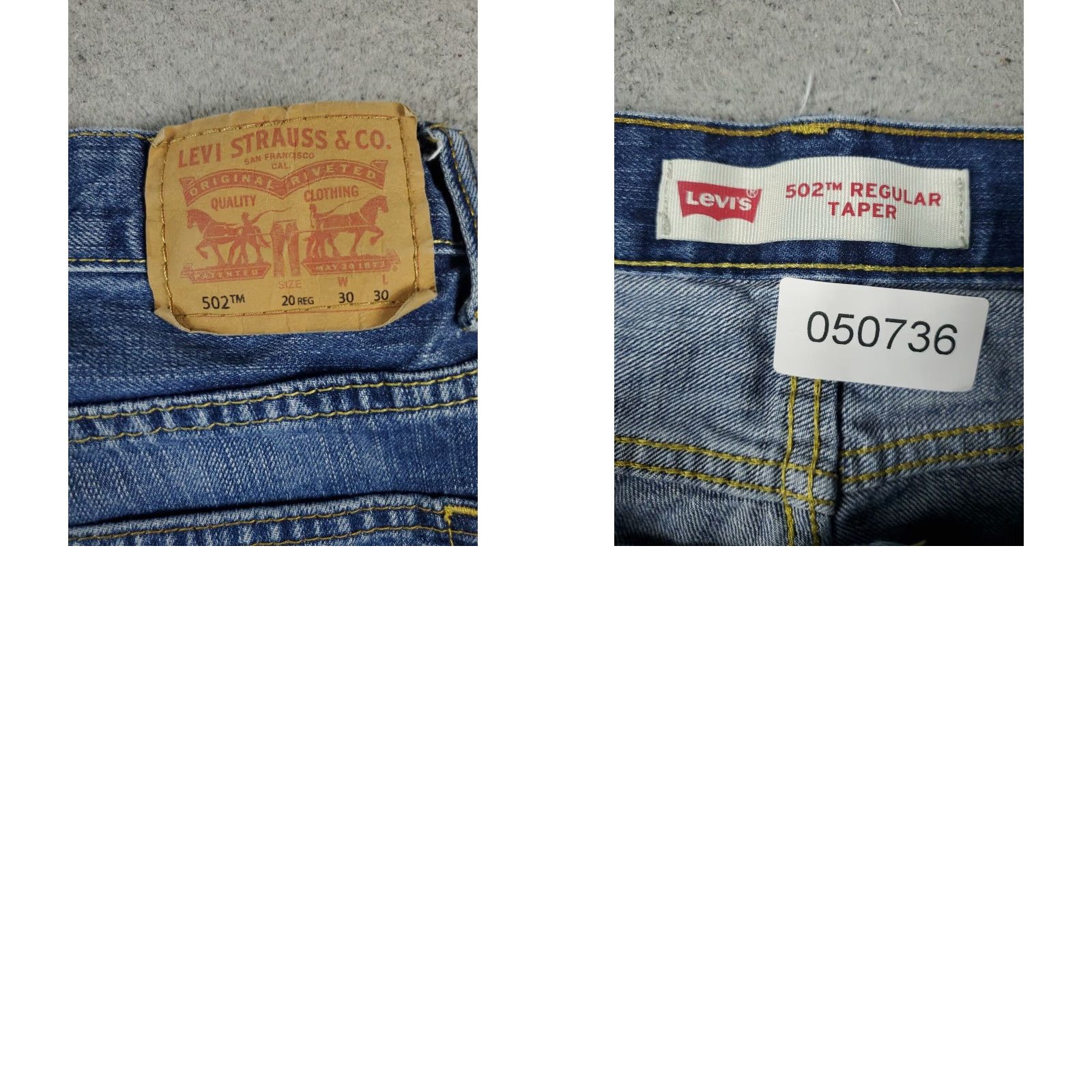 Levi's Mens Levis Jeans 30x30 Blue Taper Fit Extra Large XL Denim Pants Size US 30 / EU 46 - 8 Thumbnail