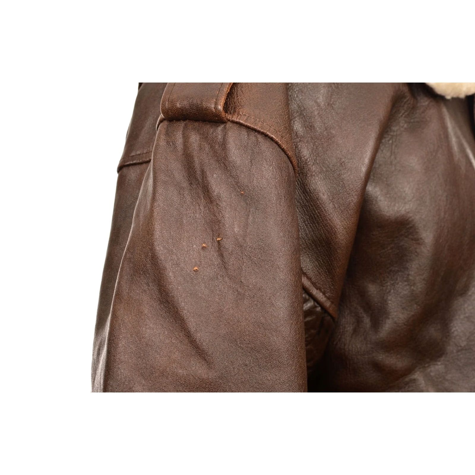 Vintage DDP McDuncan Air Force Brown Leather Aviator Jacket Size 50 Mens Bomber Jacket Leather Brown 50 Vintage Bay? Size US M / EU 48-50 / 2 - 3 Thumbnail