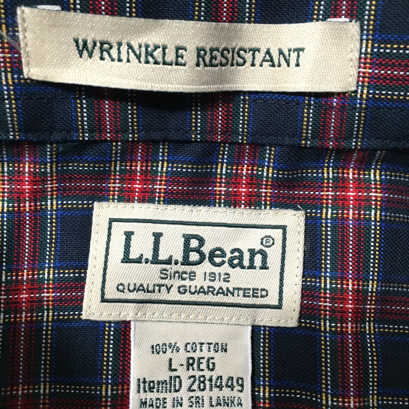 Vintage L.L. Bean Mens Wrinkle Free Plaid Traditional Fit Button Down Shirt Large Size US L / EU 52-54 / 3 - 2 Thumbnail
