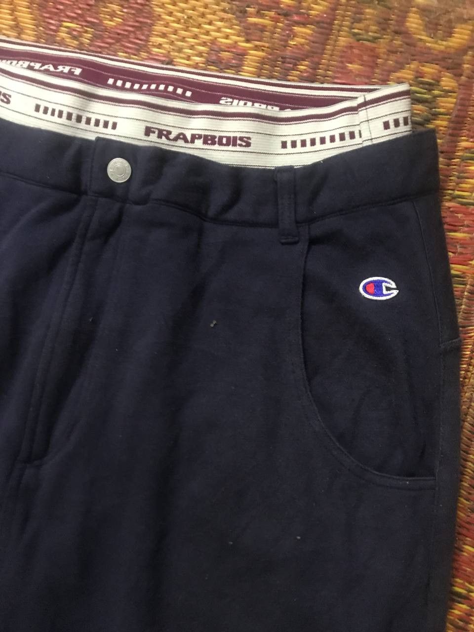Champion × Frapbois × Issey Miyake Frapbois x Champion Drop Crotch Sarouel Pants Navy Size US 32 / EU 48 - 4 Thumbnail