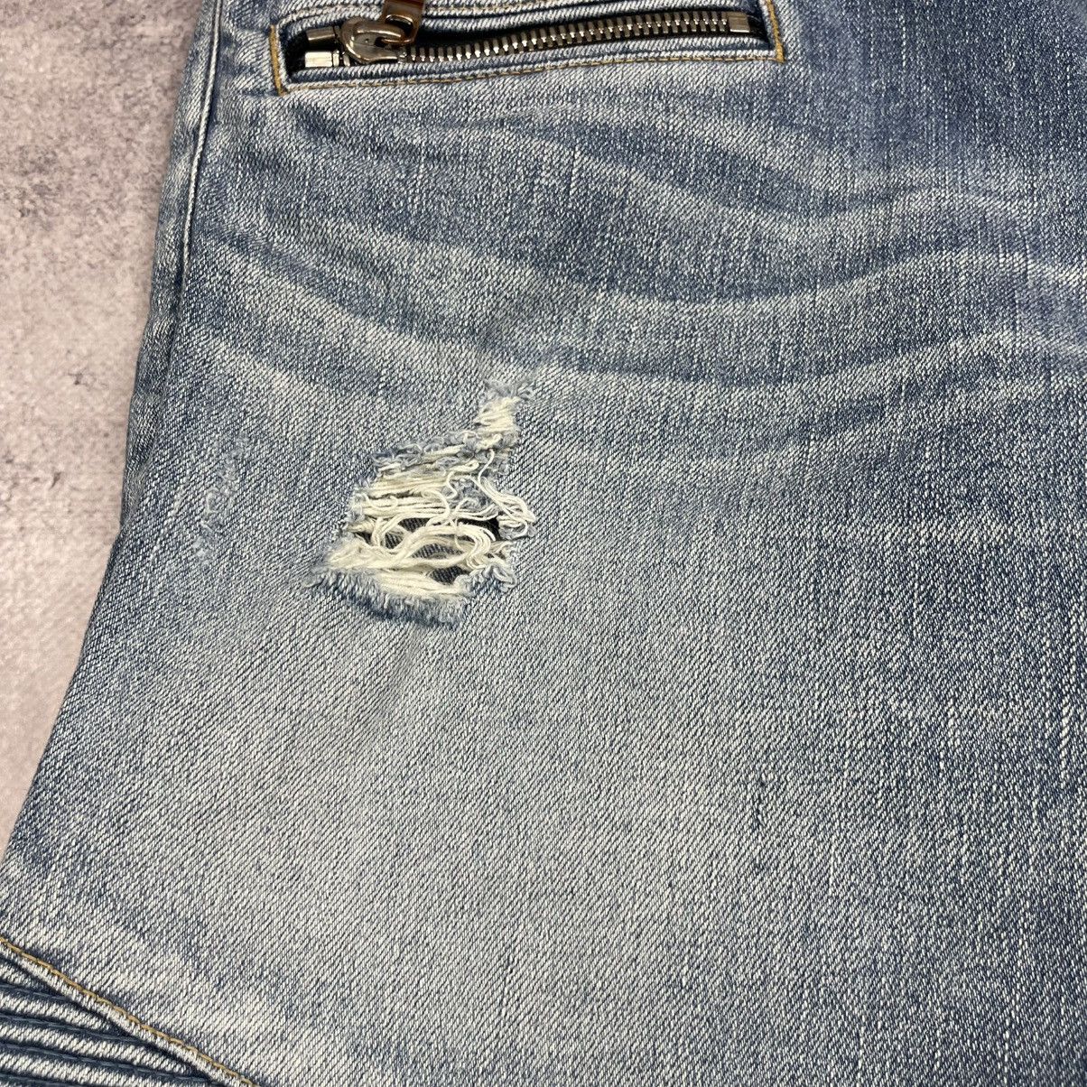 Balmain Balmain Light Blue Biker Stretch Denim Jeans Luxury Size US 34 / EU 50 - 20 Thumbnail