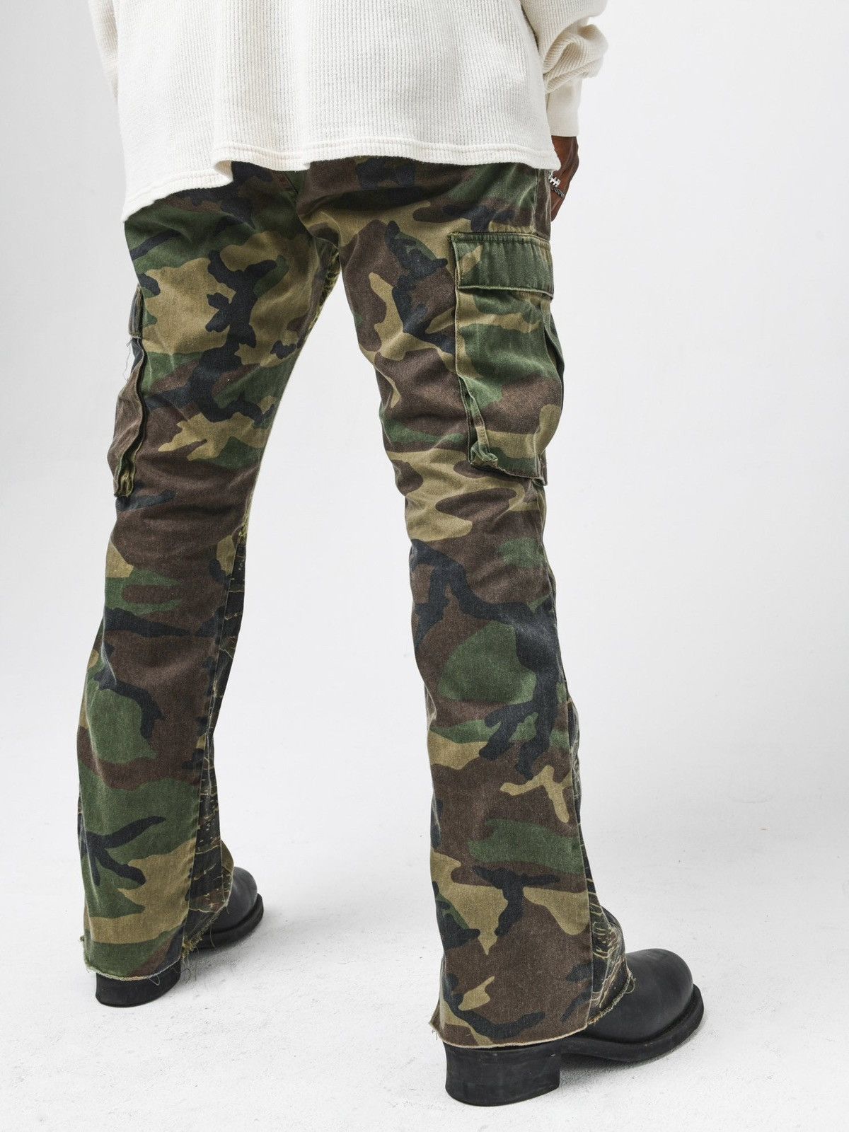 GOA RIOT FLARE INSPIRED G.O.A BOOTCUT CARGO PANTS Size US 31 - 2 Thumbnail