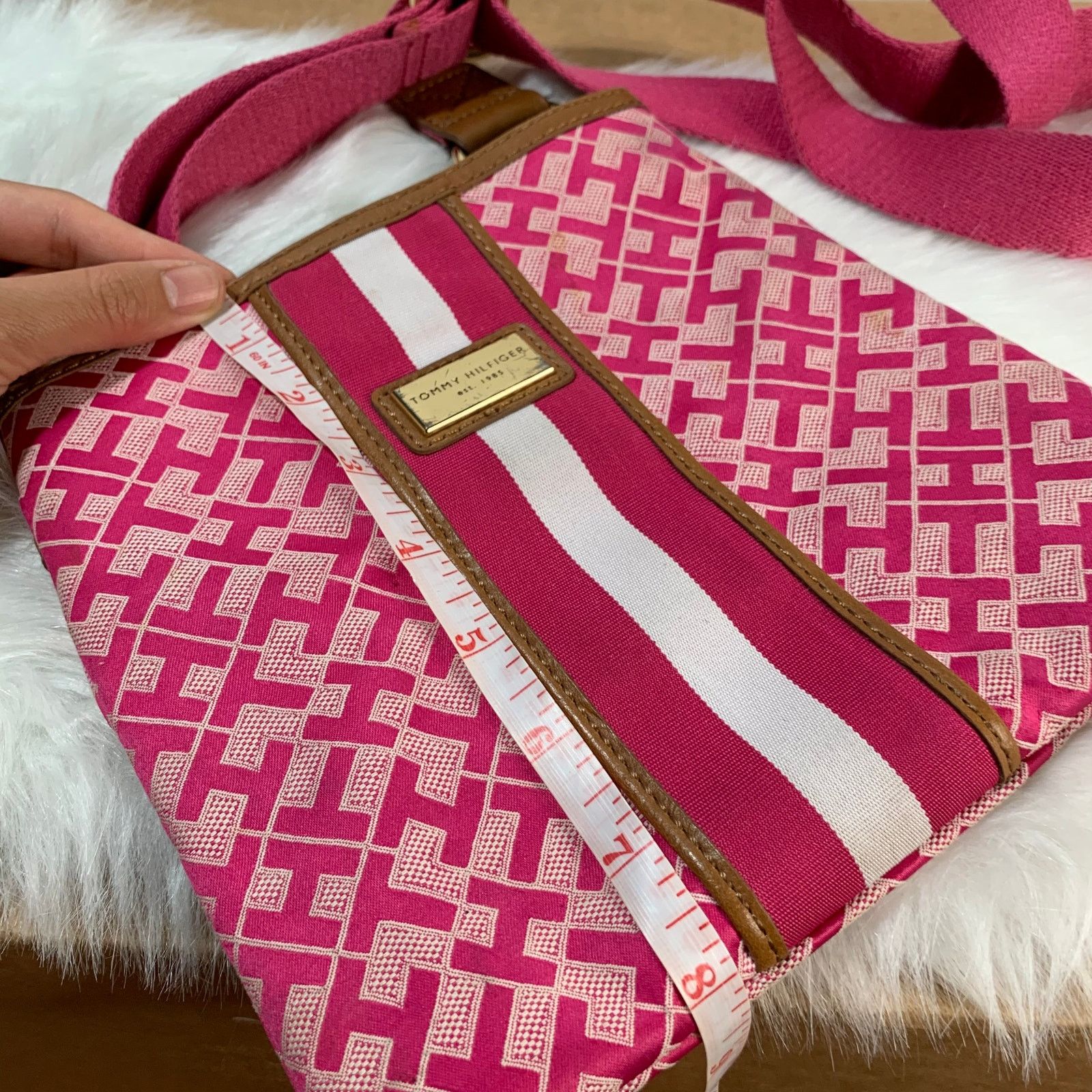 Tommy Hilfiger Tommy Hilfiger Pink Women's Crossbody Purse Size ONE SIZE - 9 Thumbnail