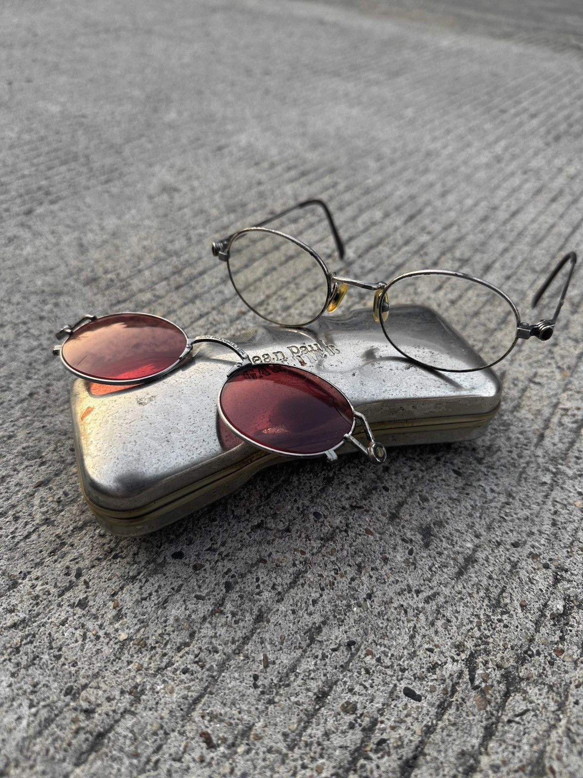 Jean Paul Gaultier Vtg 1995 Jean Paul Gaultier 56-7110 Clip On Sunglasses Size ONE SIZE - 1 Thumbnail