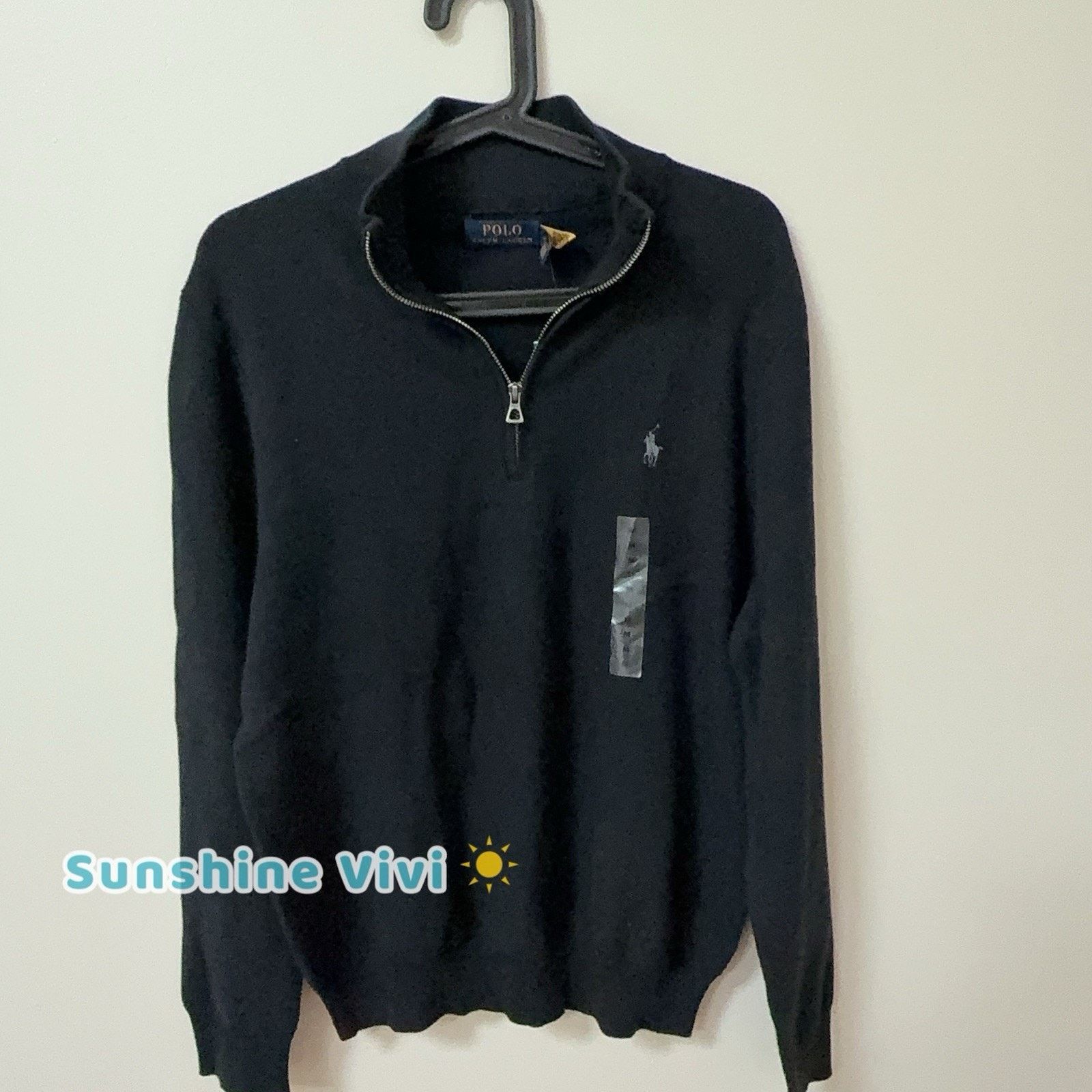 Ralph Lauren NWT Polo Ralph Lauren Men Cotton Quarter-Zip Sweater Black M Size US M / EU 48-50 / 2 - 1 Thumbnail