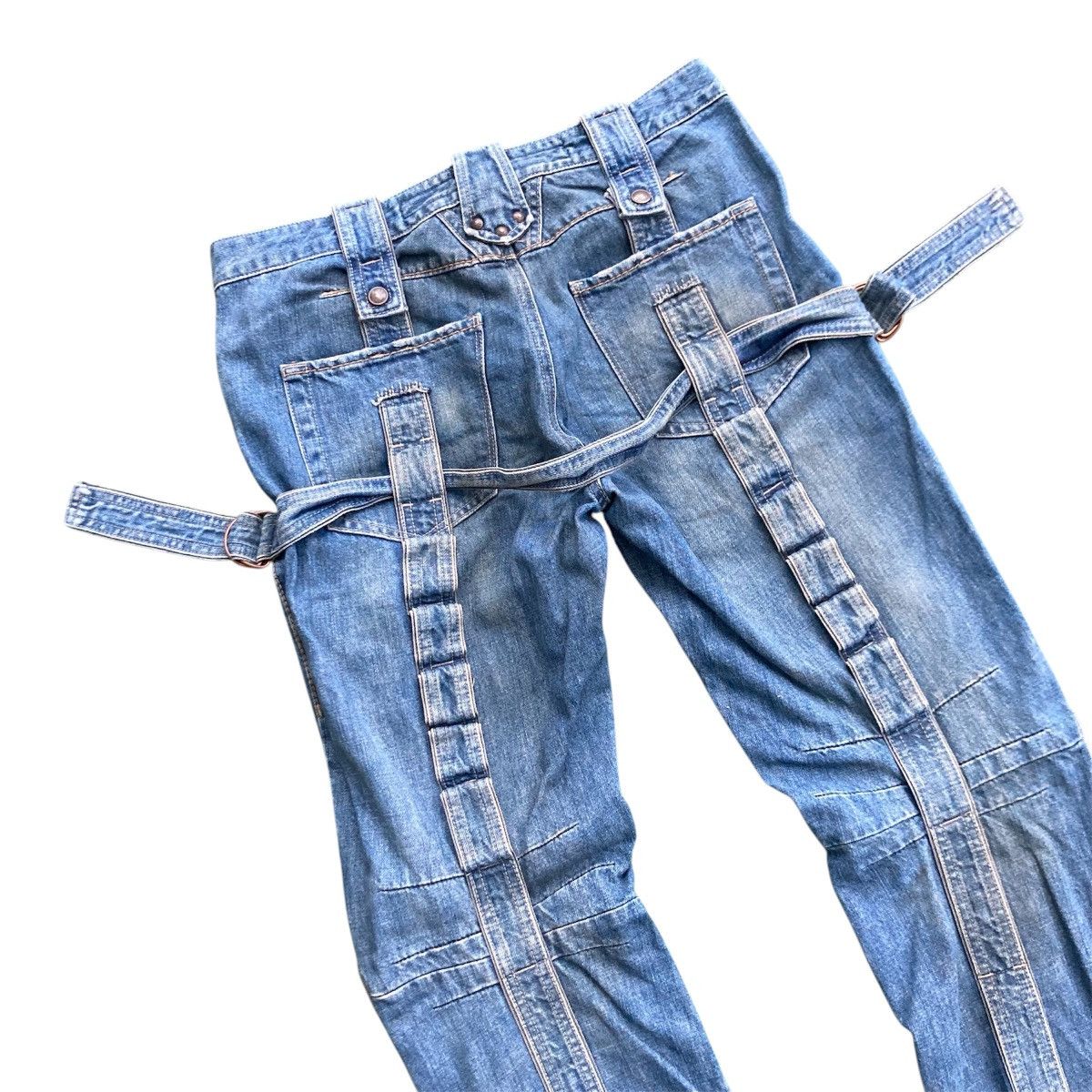 Marithe + Francois Girbaud × Seditionaries VINTAGE MARITHE FRANCOIS GIRBAUD BONDAGE JEANS Size US 32 / EU 48 - 7 Thumbnail