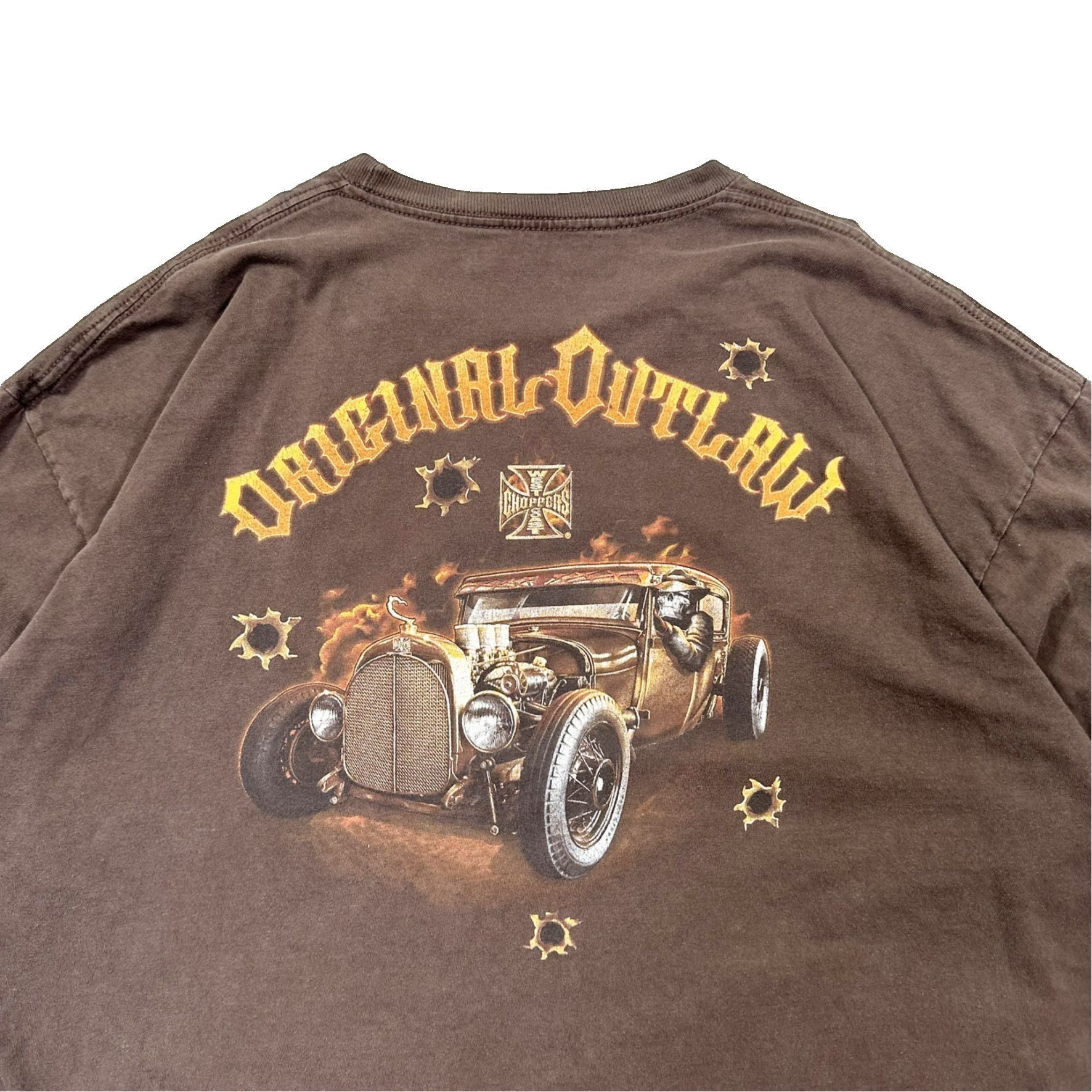 Vintage Vintage West Coast Choppers Big Print Brown Graphic T Shirt Size US XL / EU 56 / 4 - 4 Thumbnail